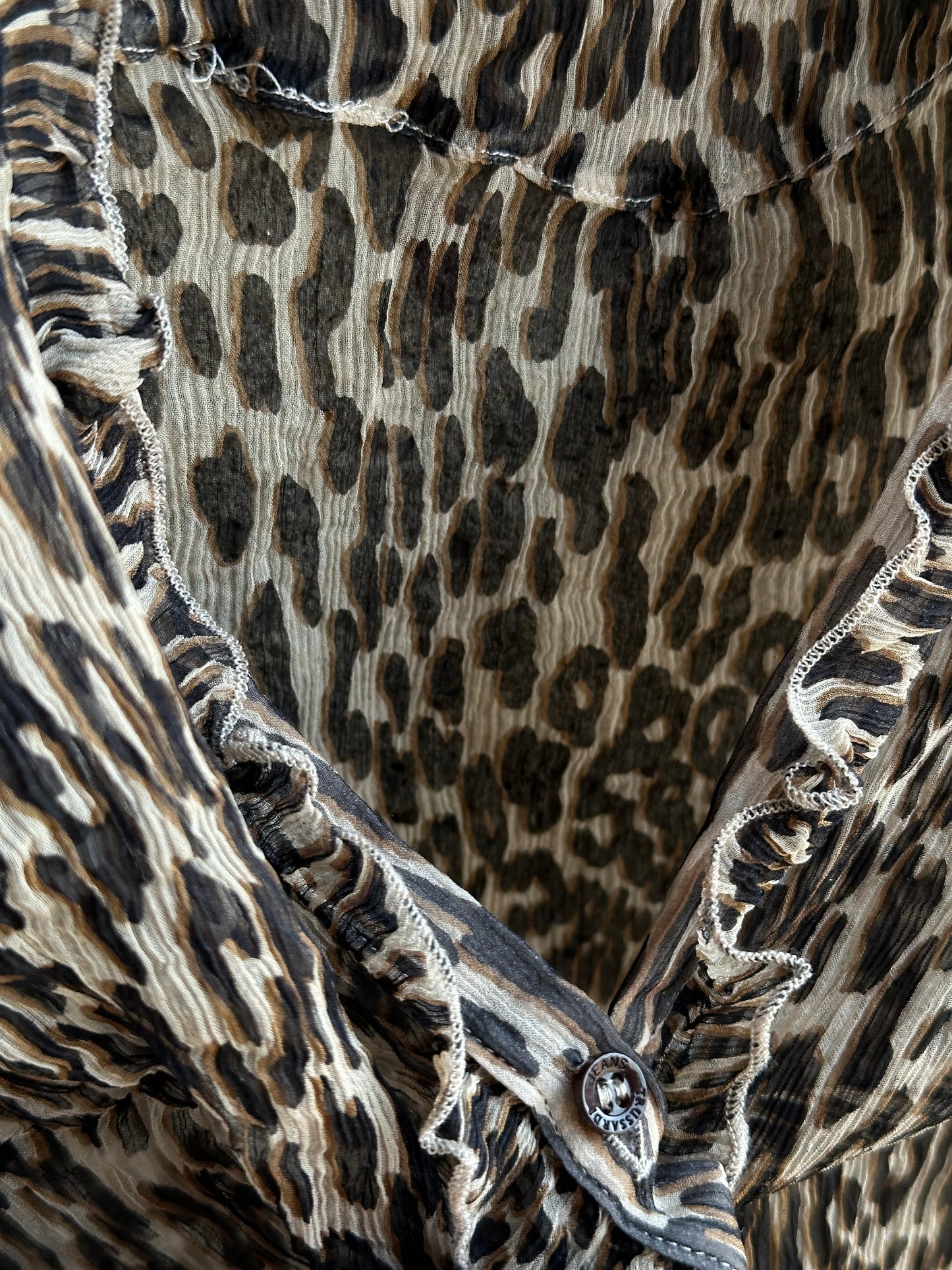 TRUSSARDI LEOPARD SILK SHIRT