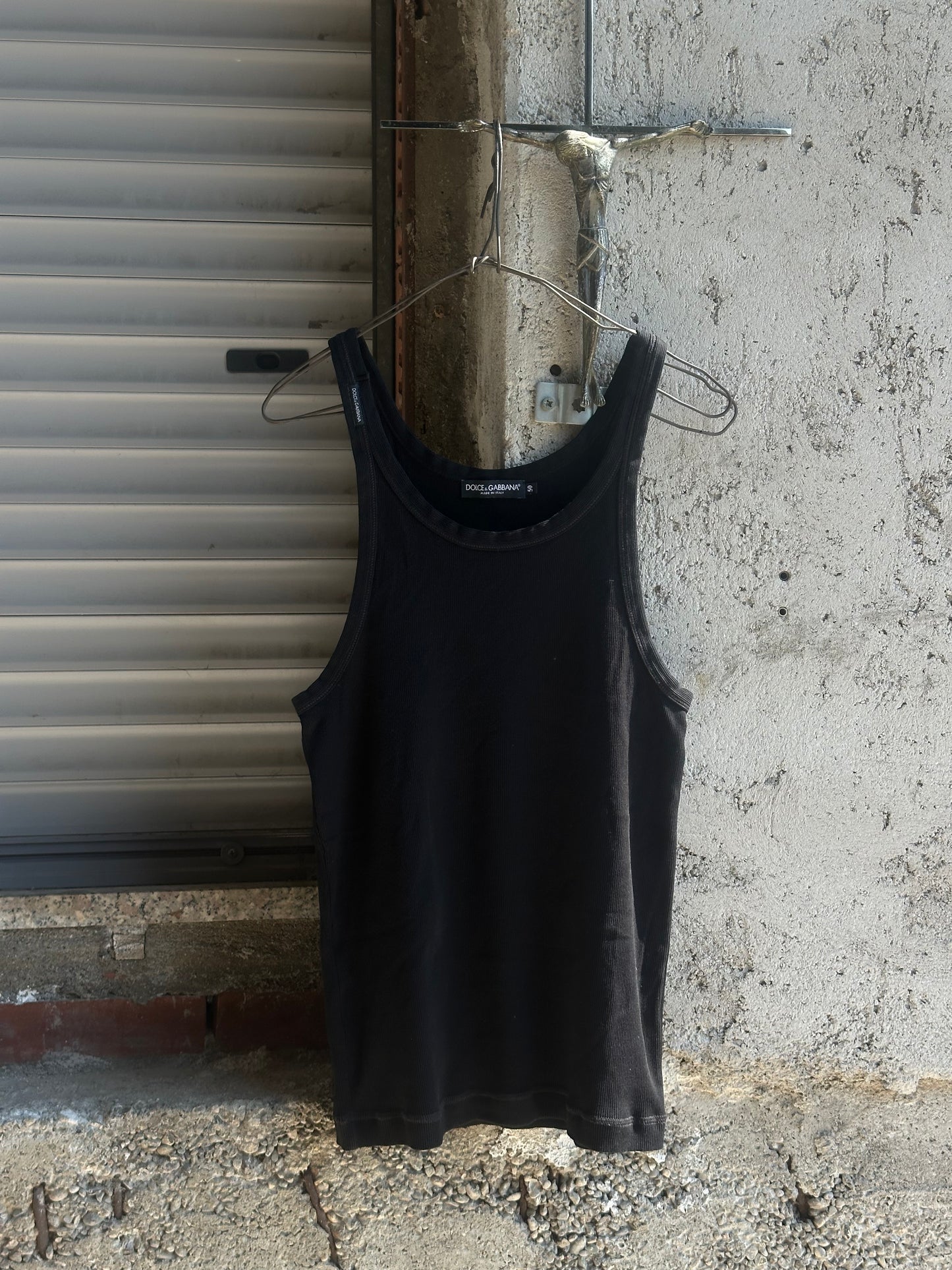 DOLCE & GABBANA BLACK TANK TOP