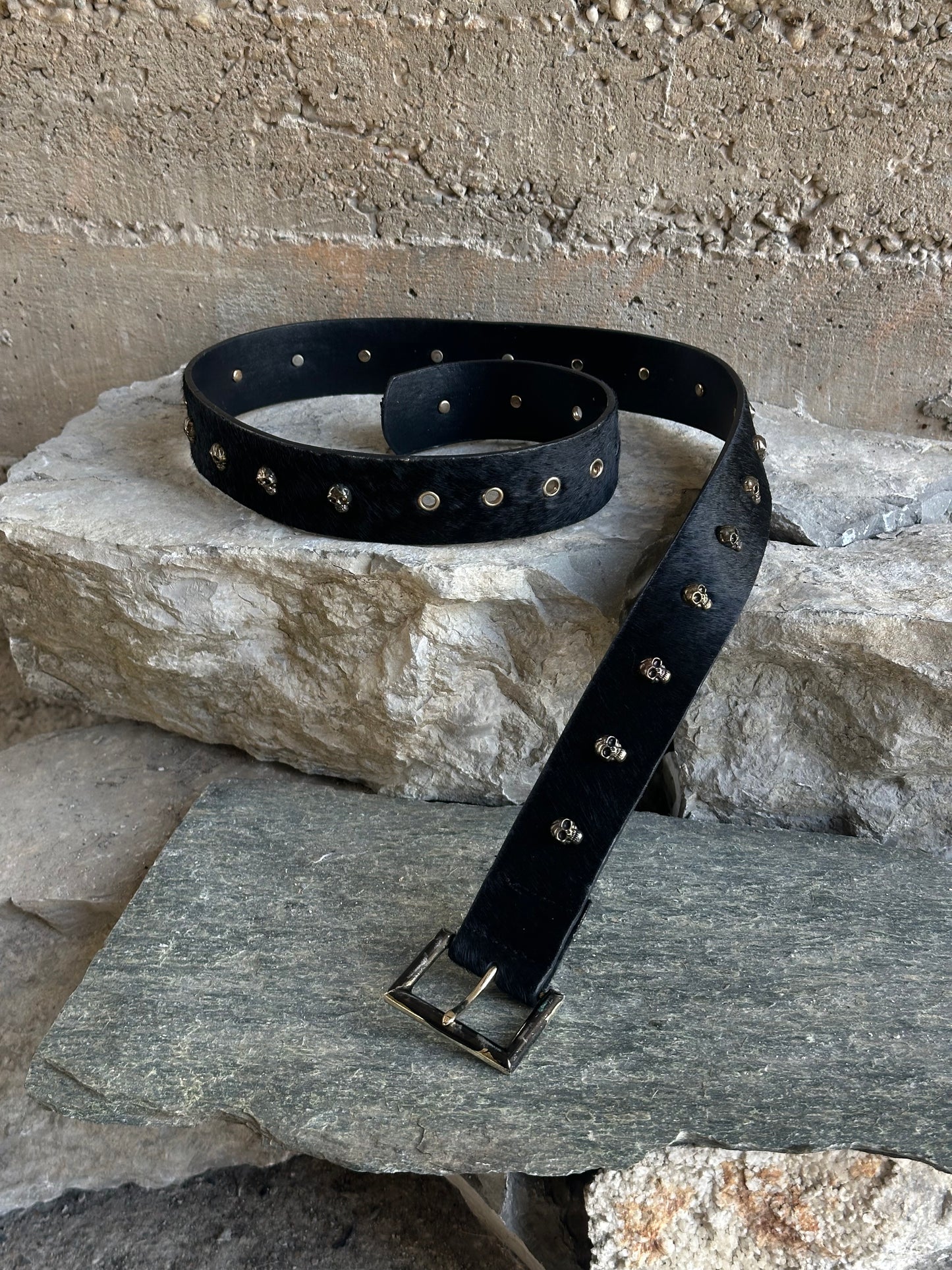 PONYHAIR SKULL BELT