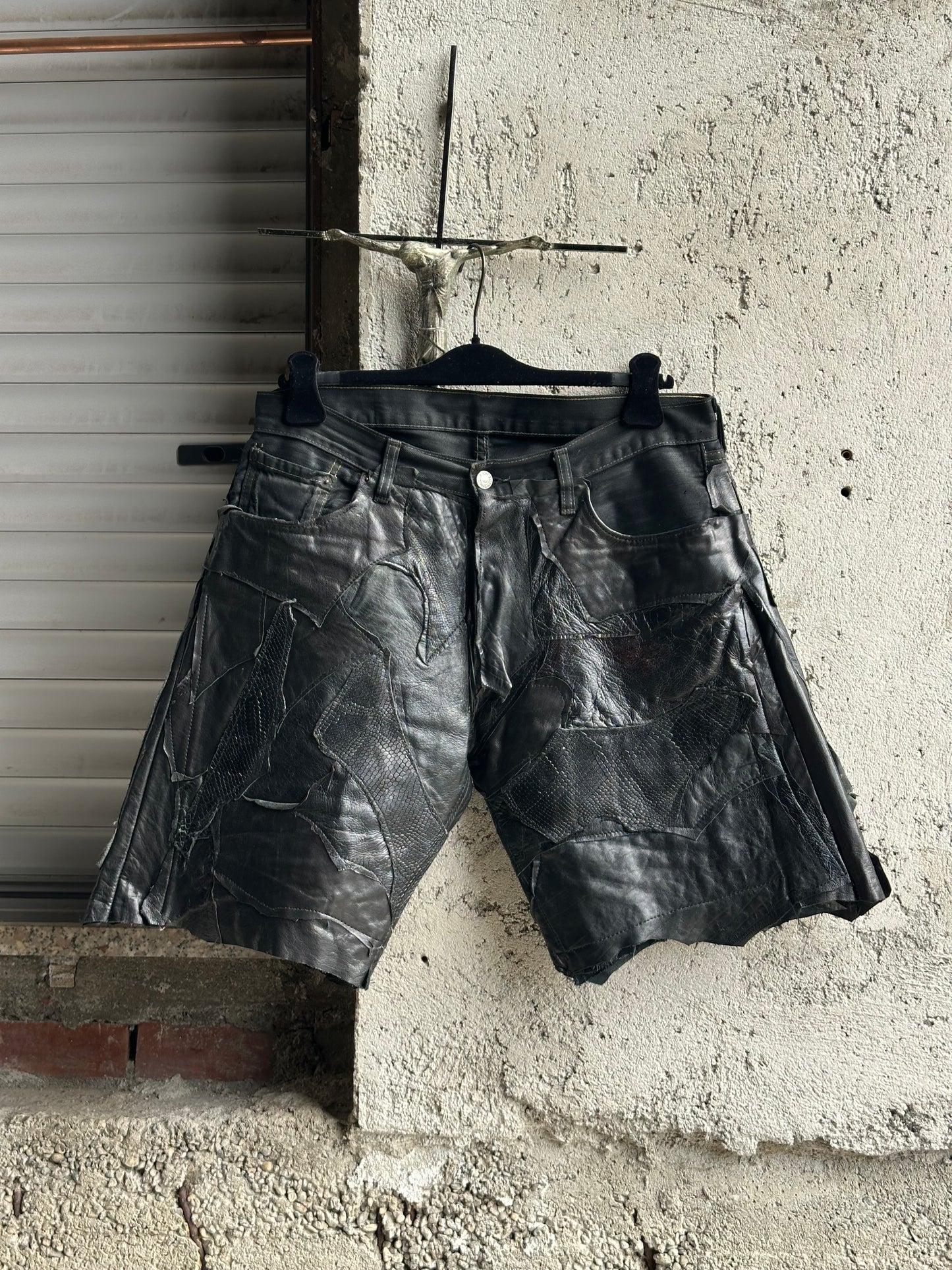 ALEKSANDER CECCO PATCHWORK TIBIA CUT PANTS
