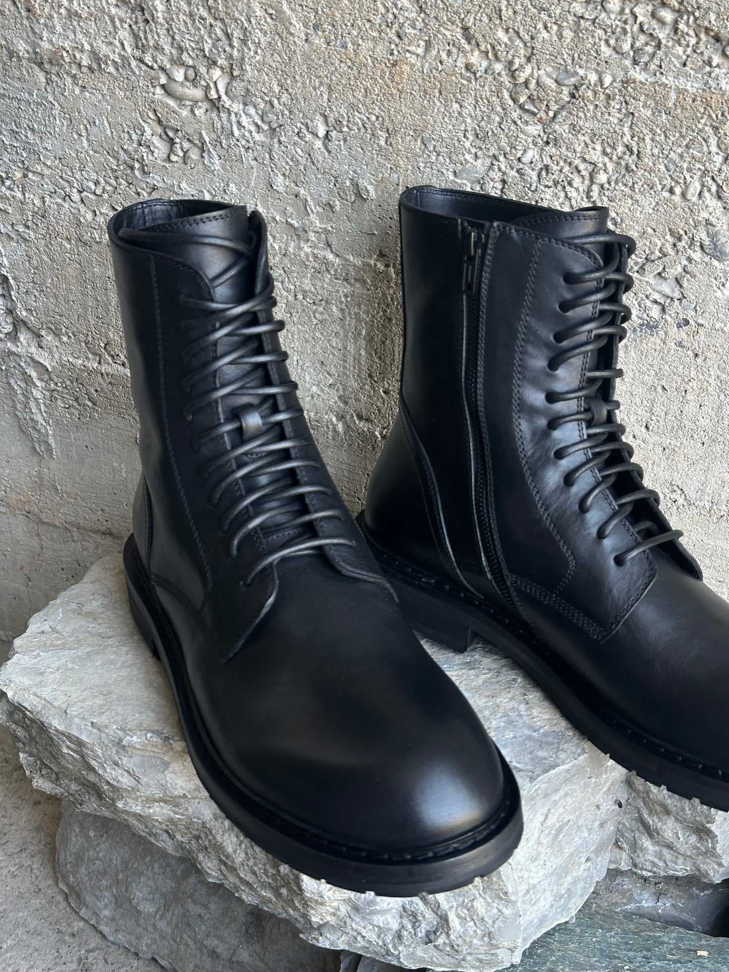 ANN DEMEULEMEESTER LEATHER BOOTS