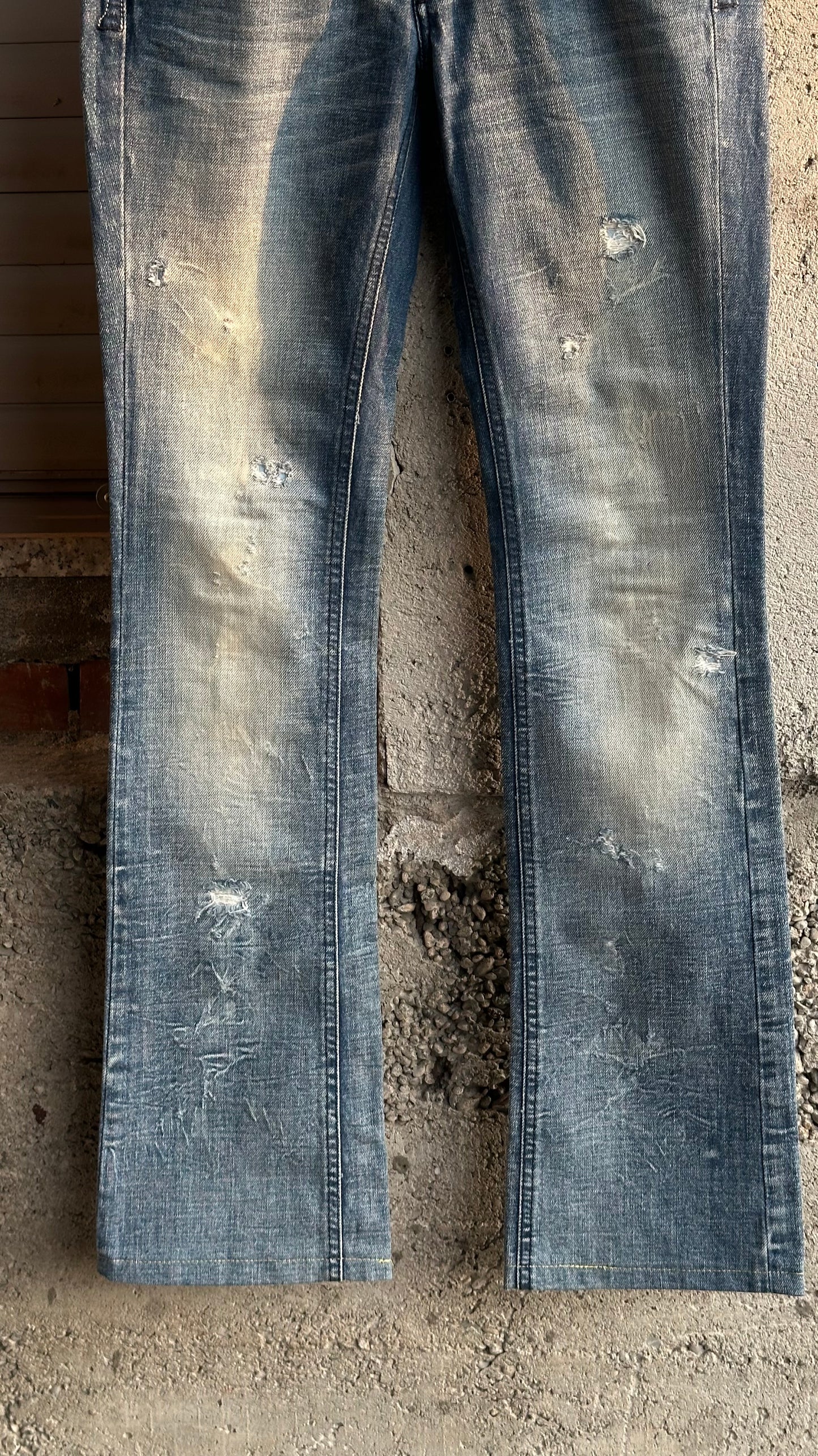 DIESEL BELTED FLARED DENIM