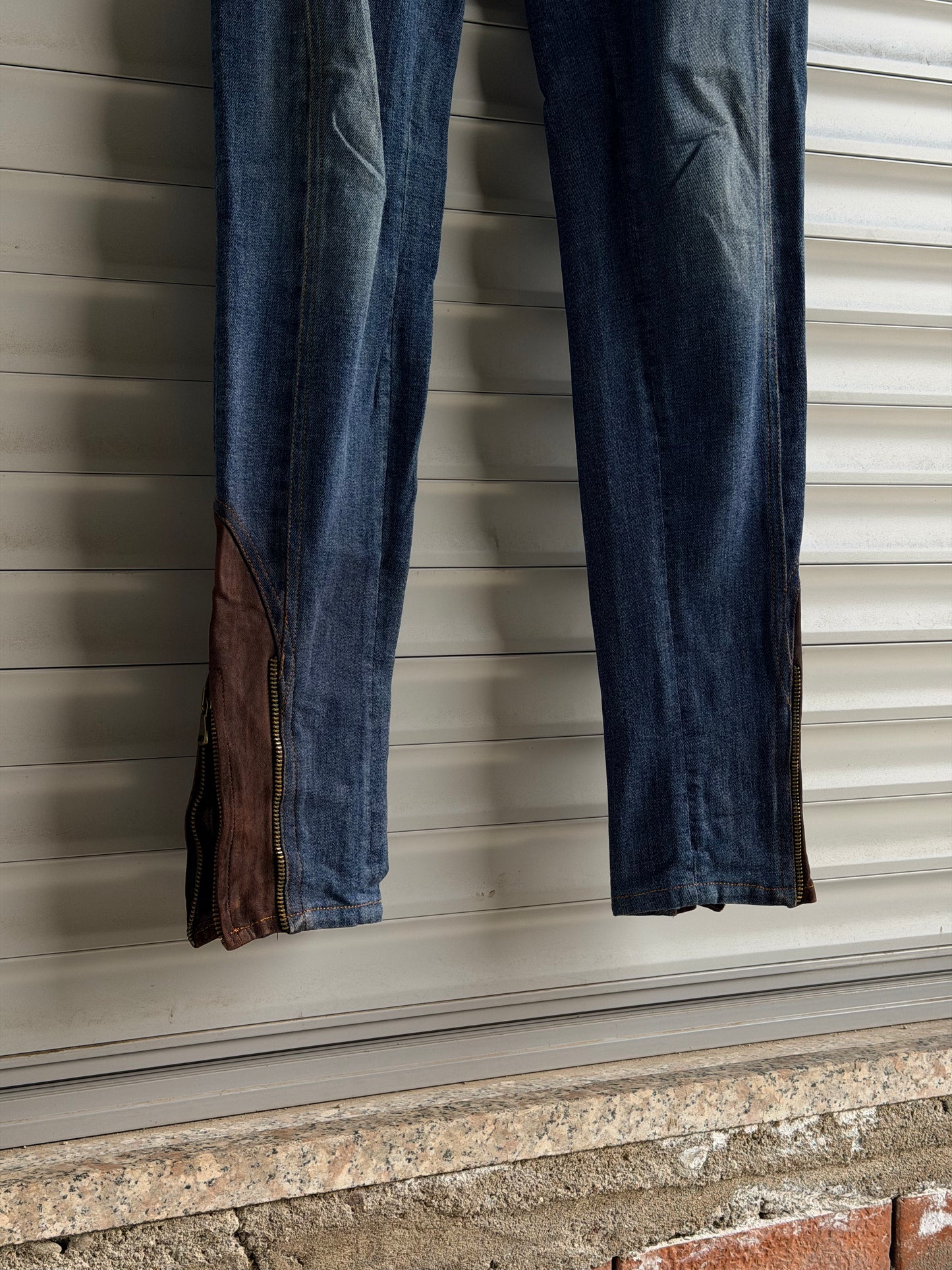 DOLCE & GABBANA BROWN SUEDE JEANS