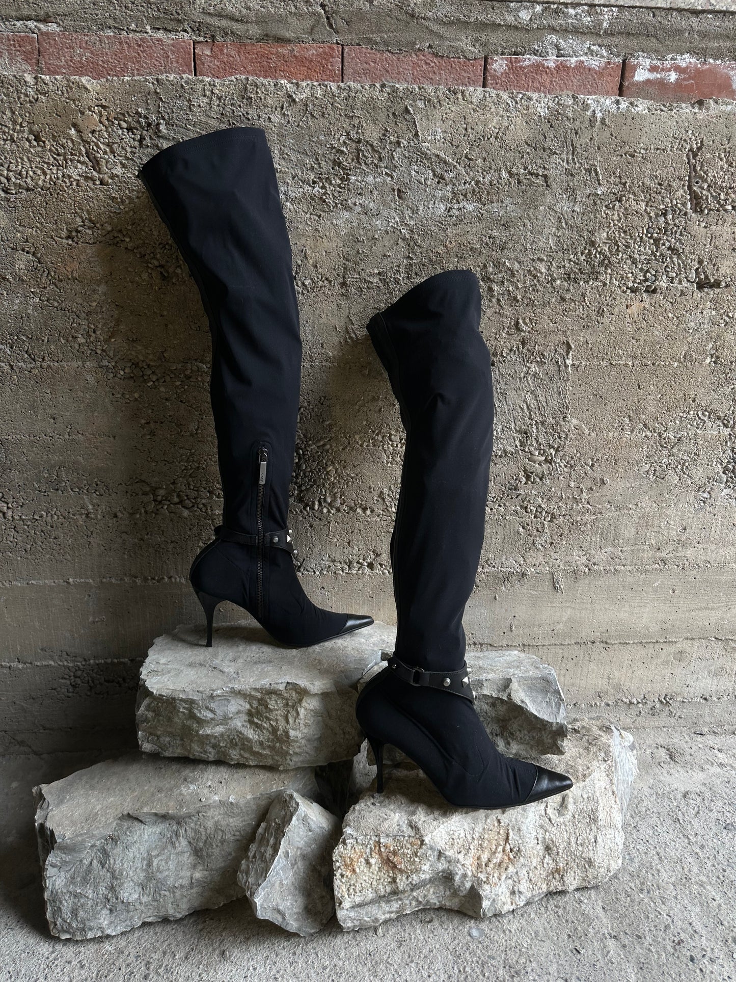 Versace Overknee Stretchy Boots