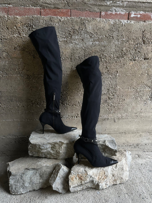 Versace Overknee Stretchy Boots