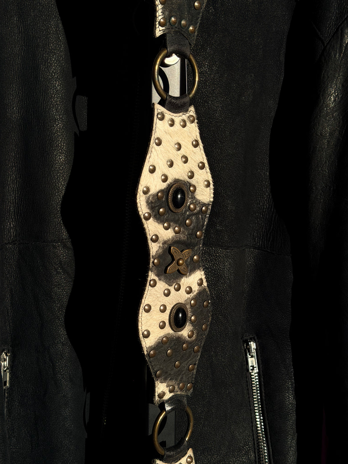 PONYHAIR STUDS RODEO BELT