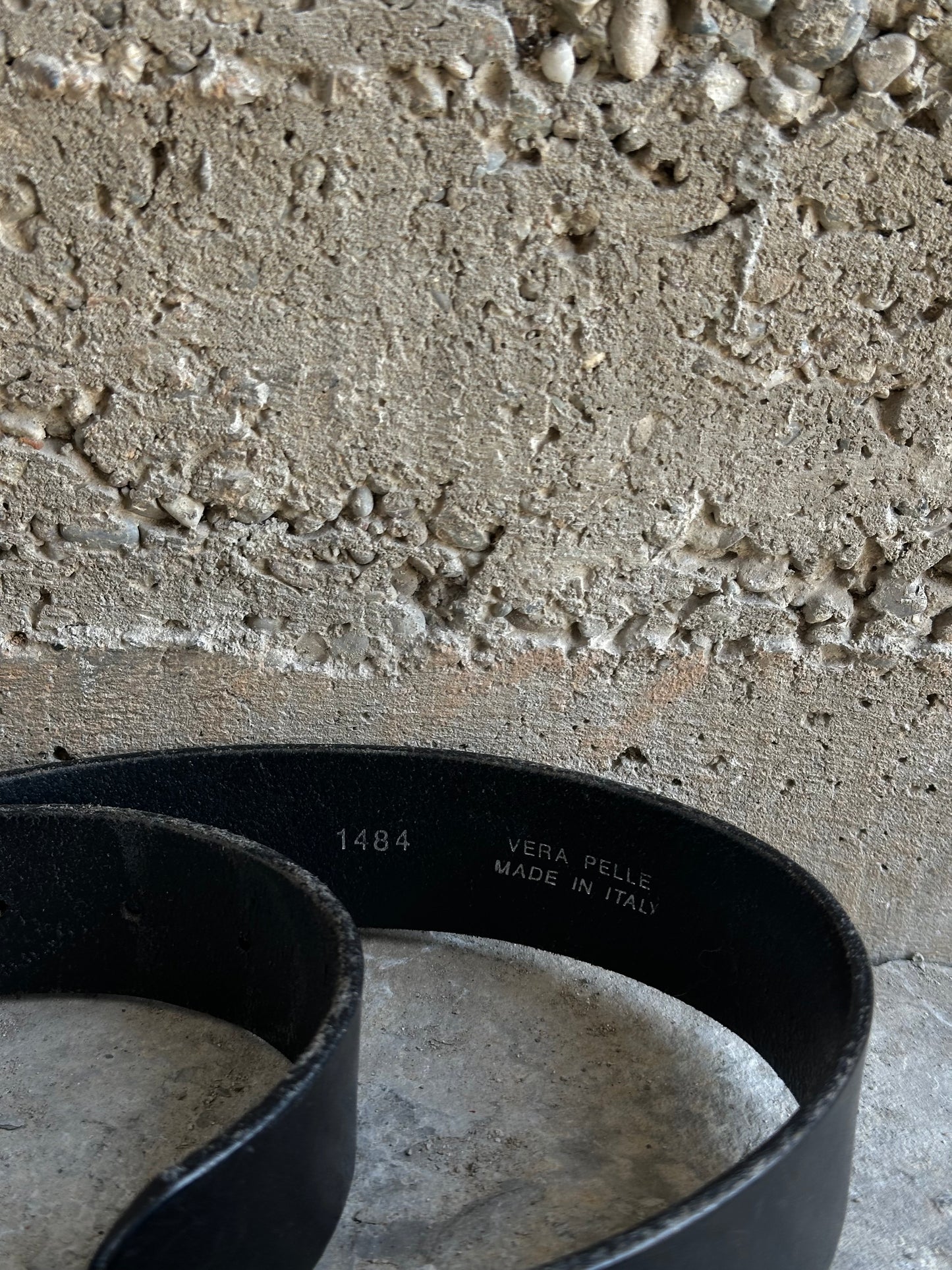 DOLCE & GABBANA BLACK LEATHER BELT