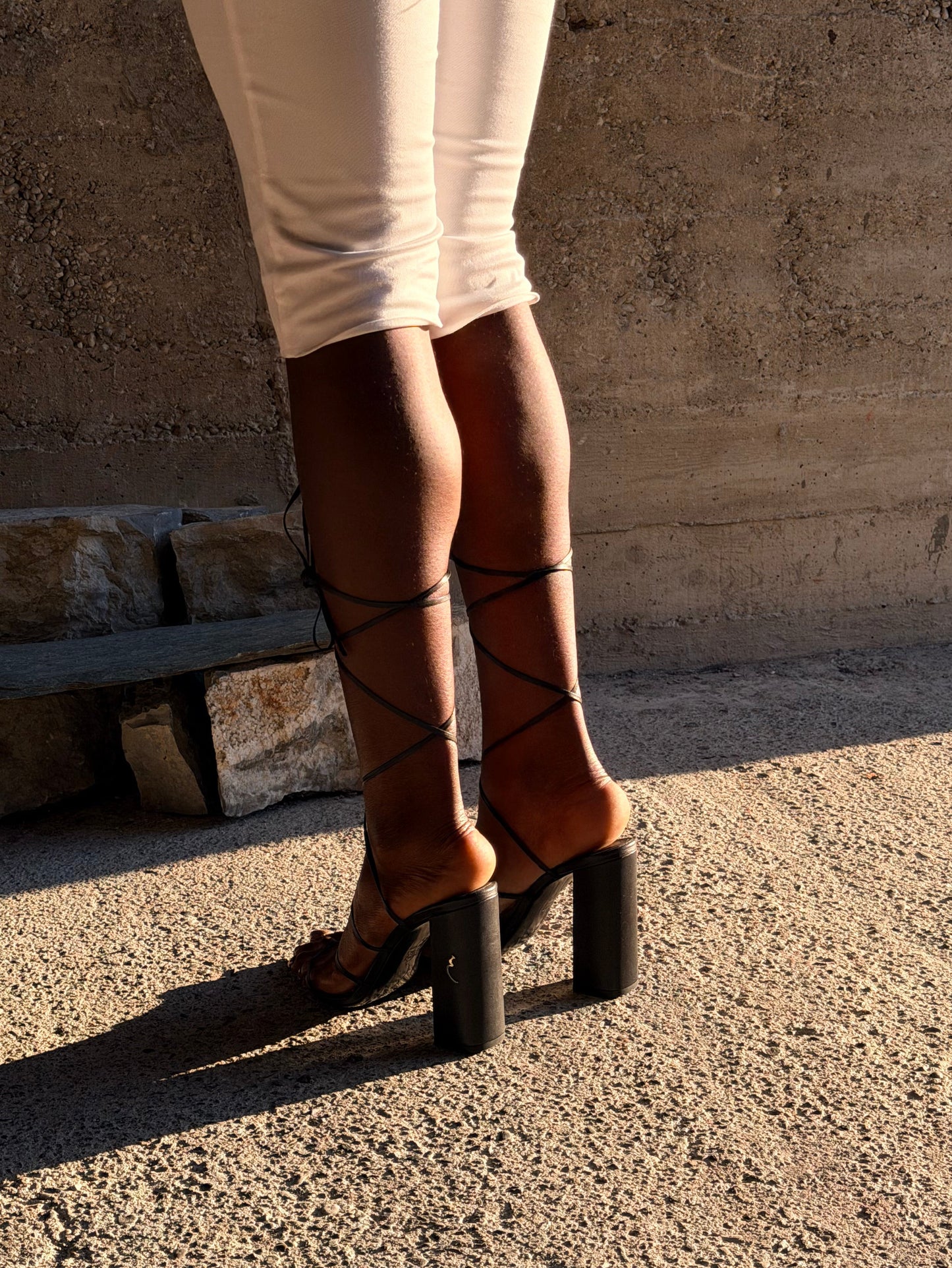 NOSTRASANTISSIMA LEATHER GLADIATOR SANDALS