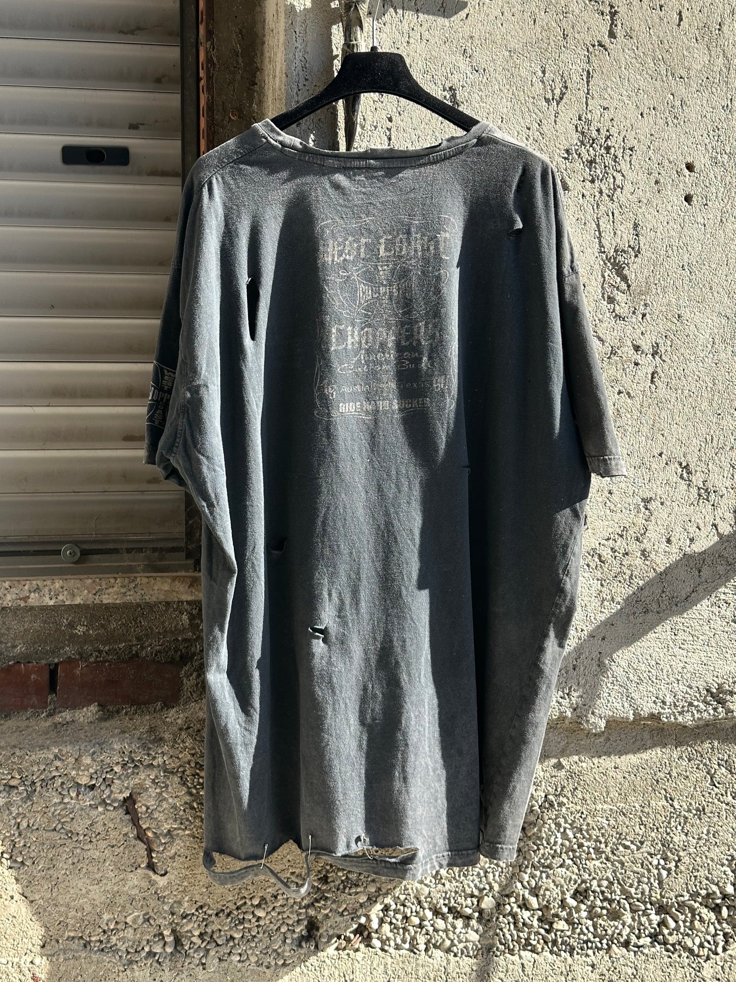 WEST COAST CHOPPERS *RIDE HARD SUCKER* DISTRESSED T-SHIRT