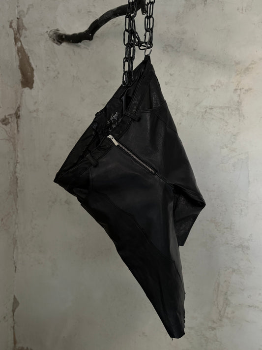 ALEKSANDER CECCO “TOMAR” HANDMADE LEATHER SHORTS