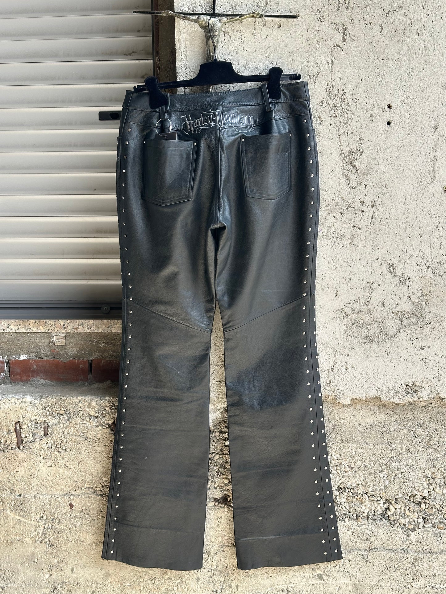 HARLEY DAVIDSON STUDDED LEATHER MOTOR PANTS
