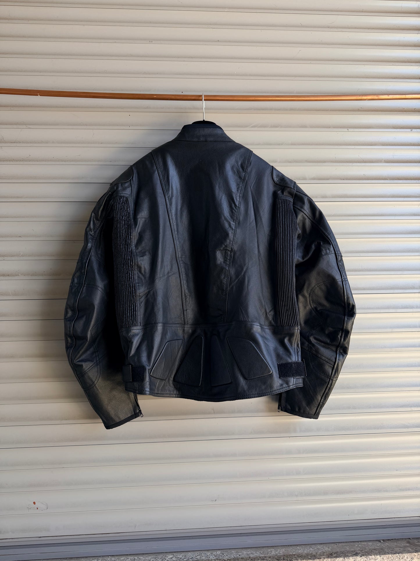 BLACK LEATHER MOTOR JACKET