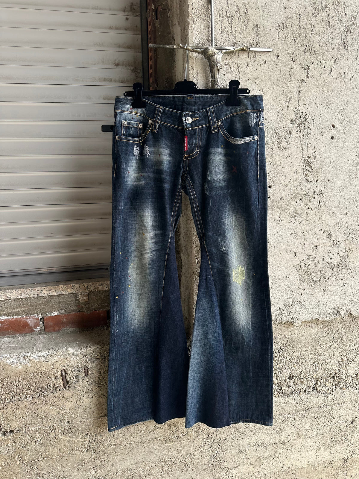 DSQUARED2 FLARED DENIM PANTS