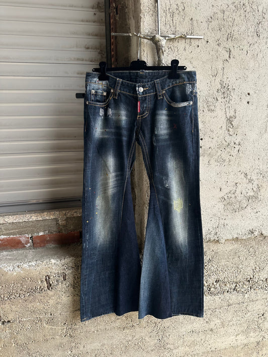 DSQUARED2 FLARED DENIM PANTS