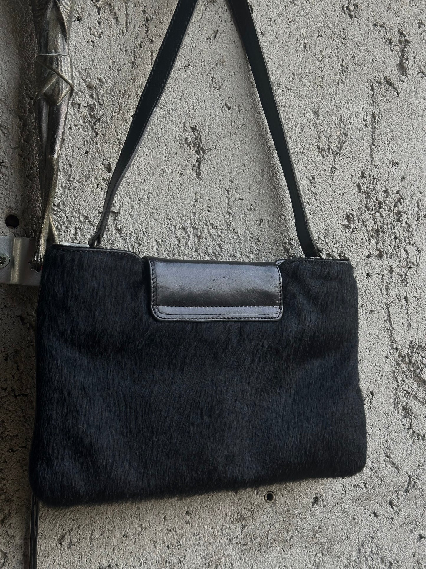 JUST CAVALLI PONYHAIR LEATHER BAG