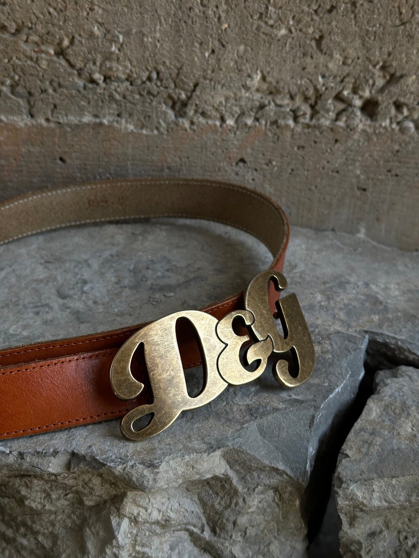 DOLCE & GABBA BROWN LEATHER BELT