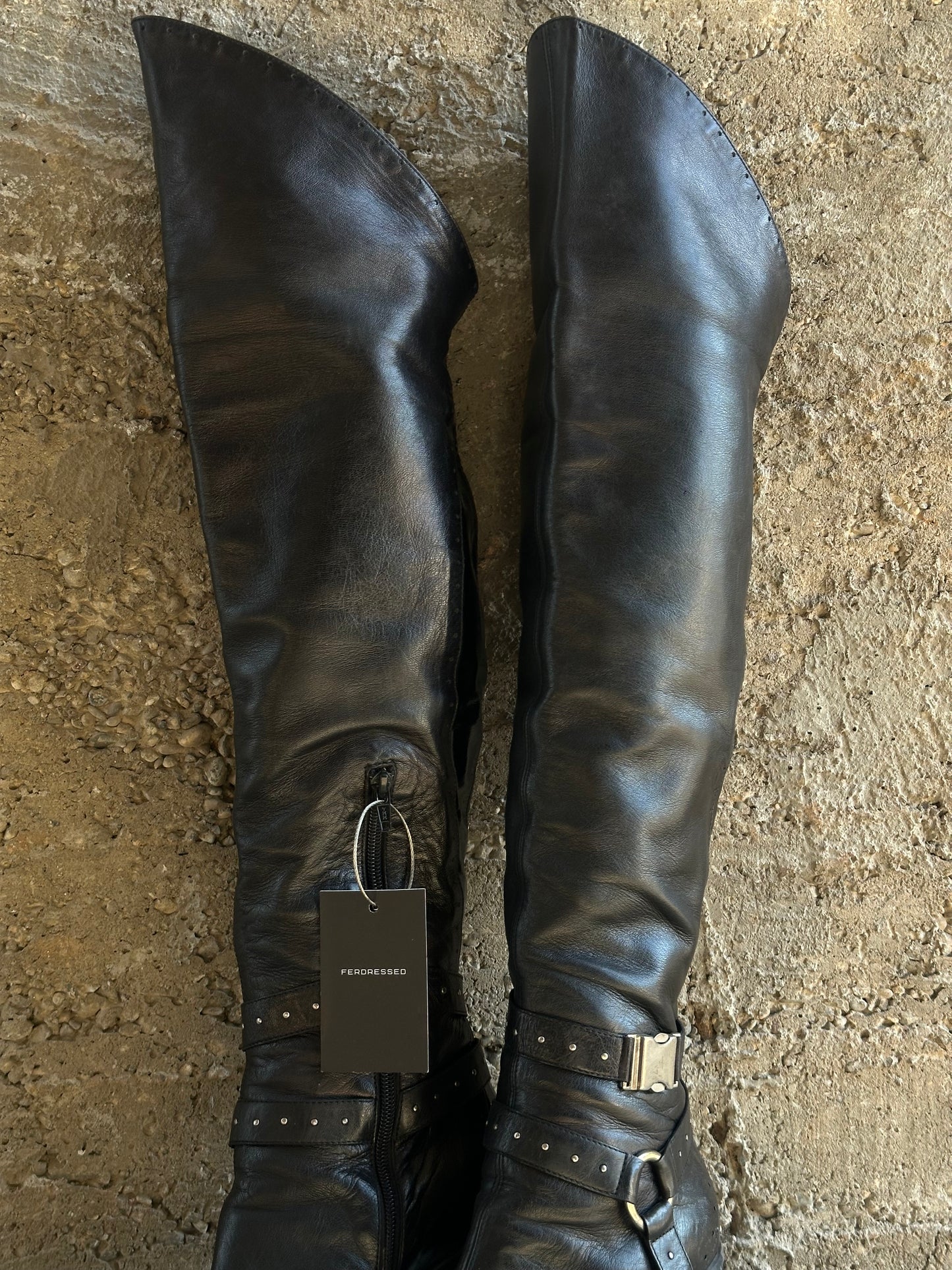 CASADEI LEATHER MOTOR BOOTS