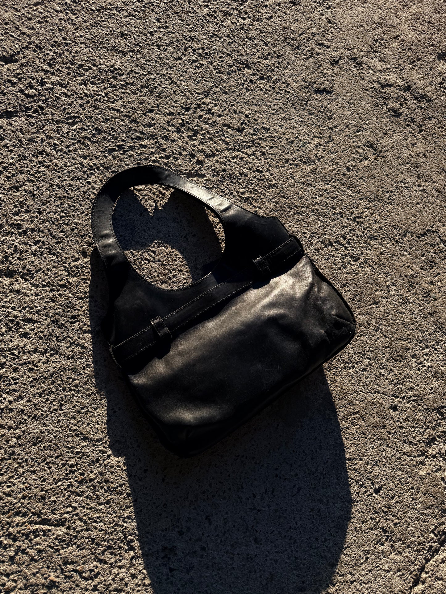 STRUCTURED STUDDED LEATHER BAG