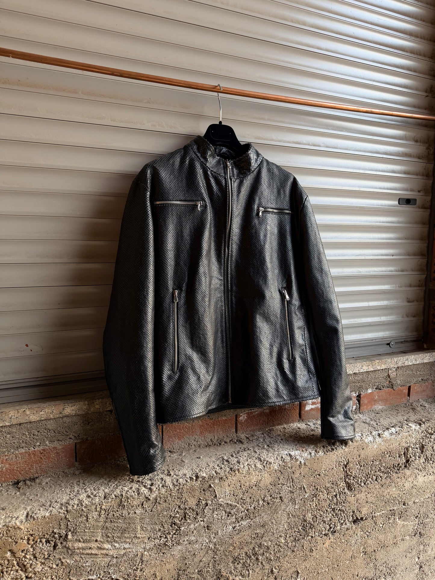 SNAKESKIN LEATHER BIKER