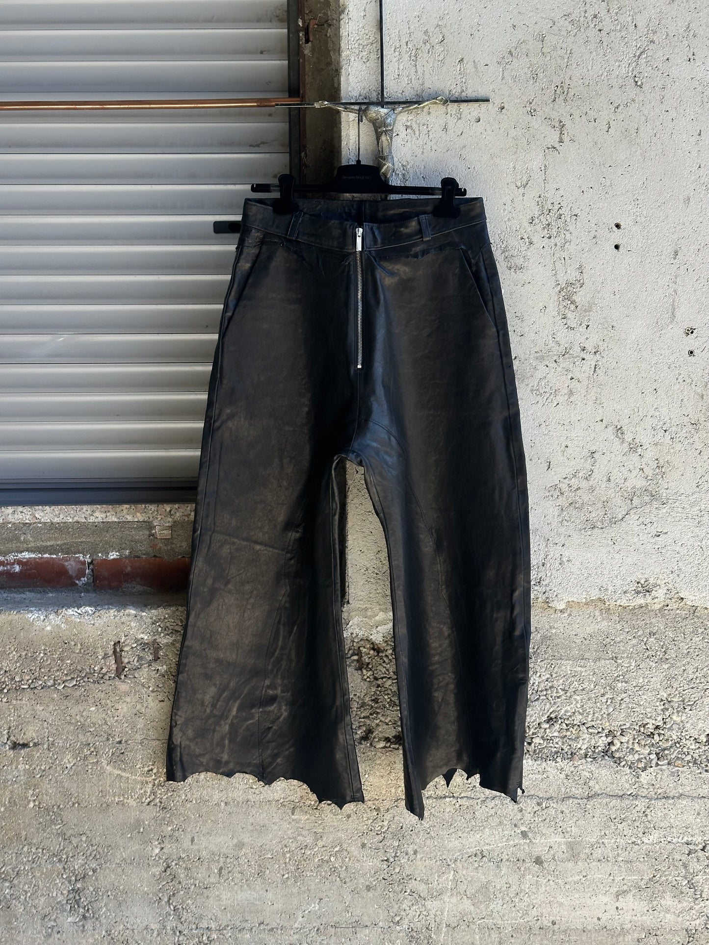 ALEKSANDER CECCO TENEBRAE MONUMENTUS LEATHER PANTS