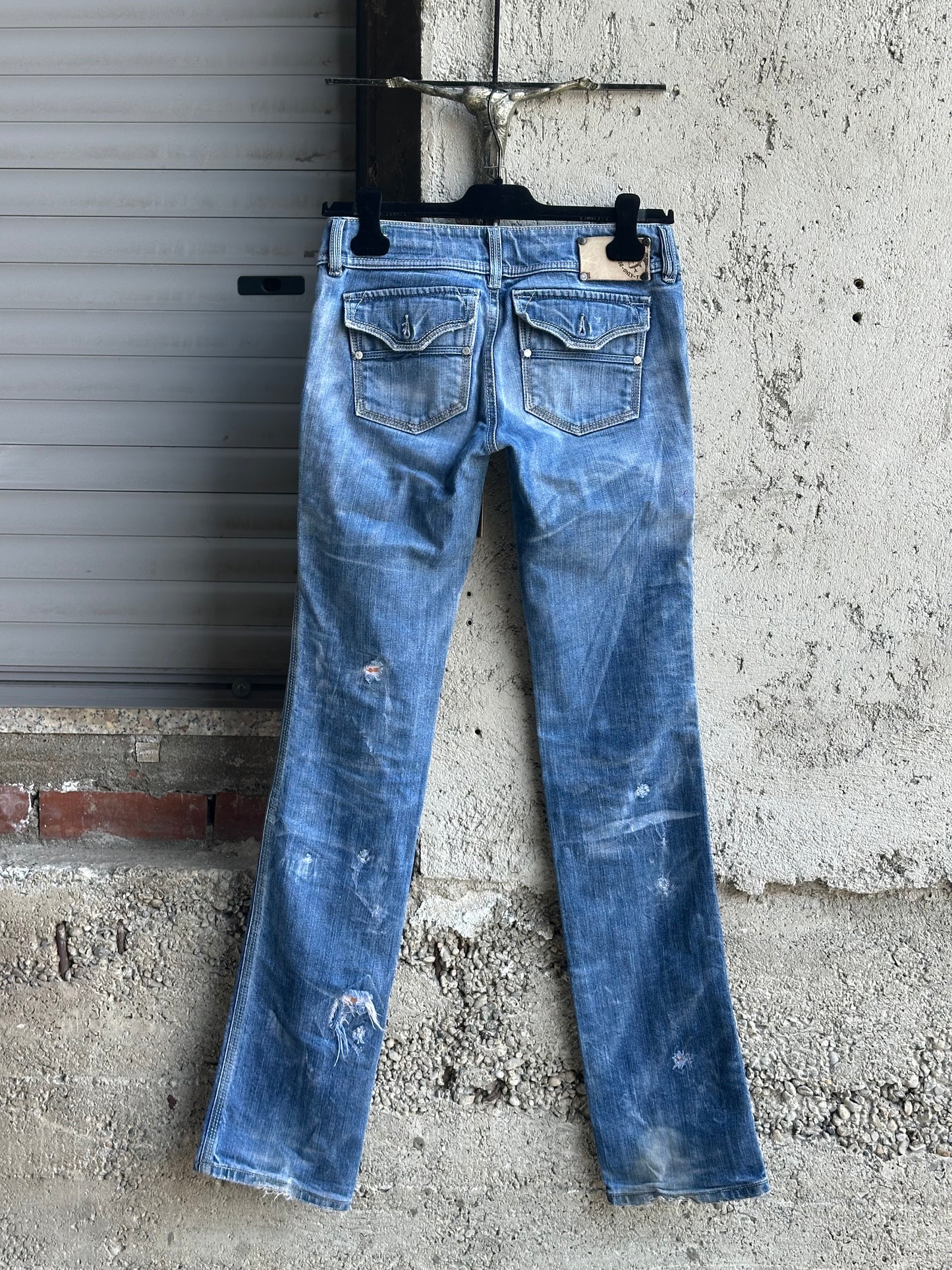 DIESEL DISTRESSED WASHED DENIM