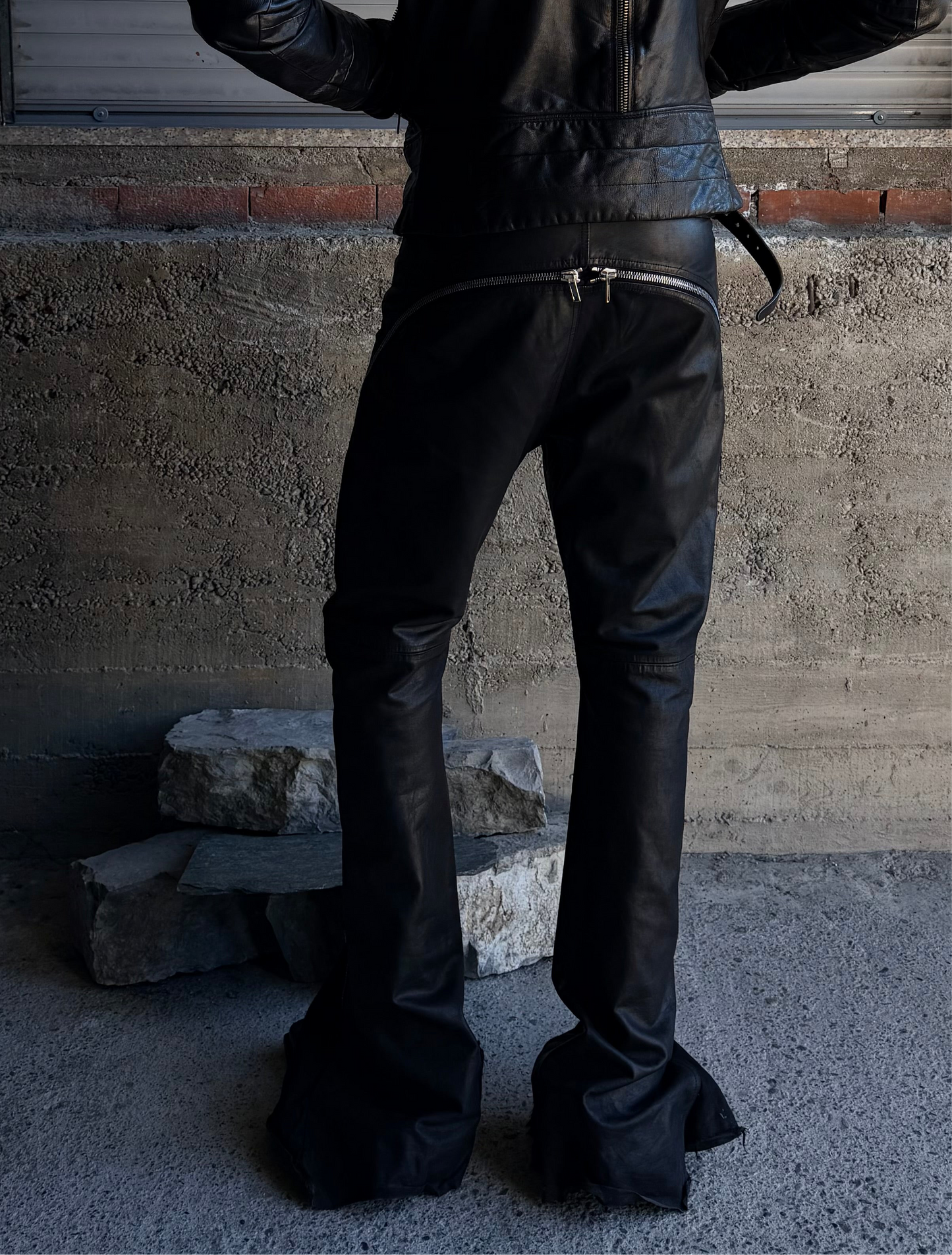 RICK OWENS LEATHER BOLAN
