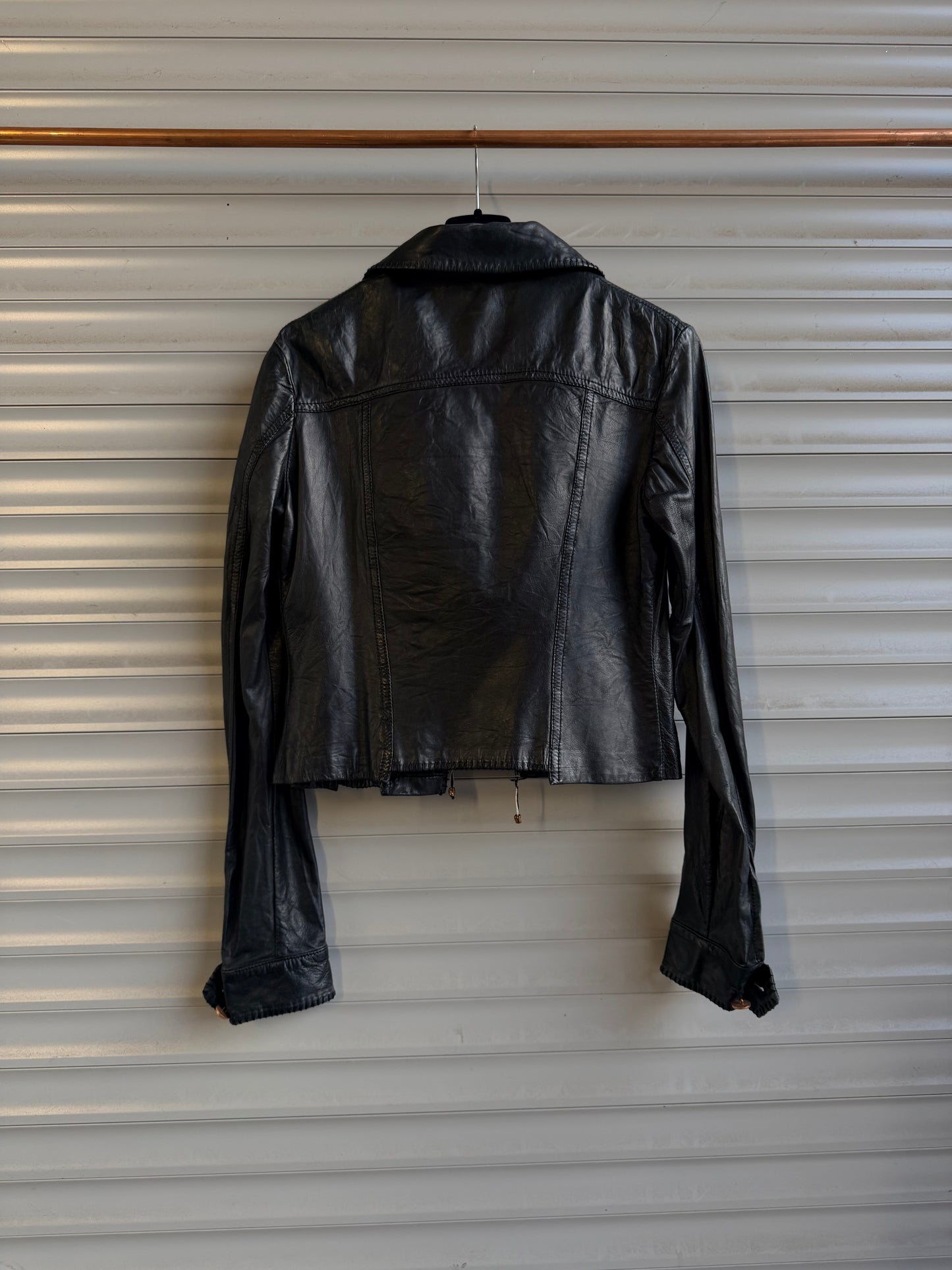 ROBERTO CAVALLI LEATHER WESTERN JACKET