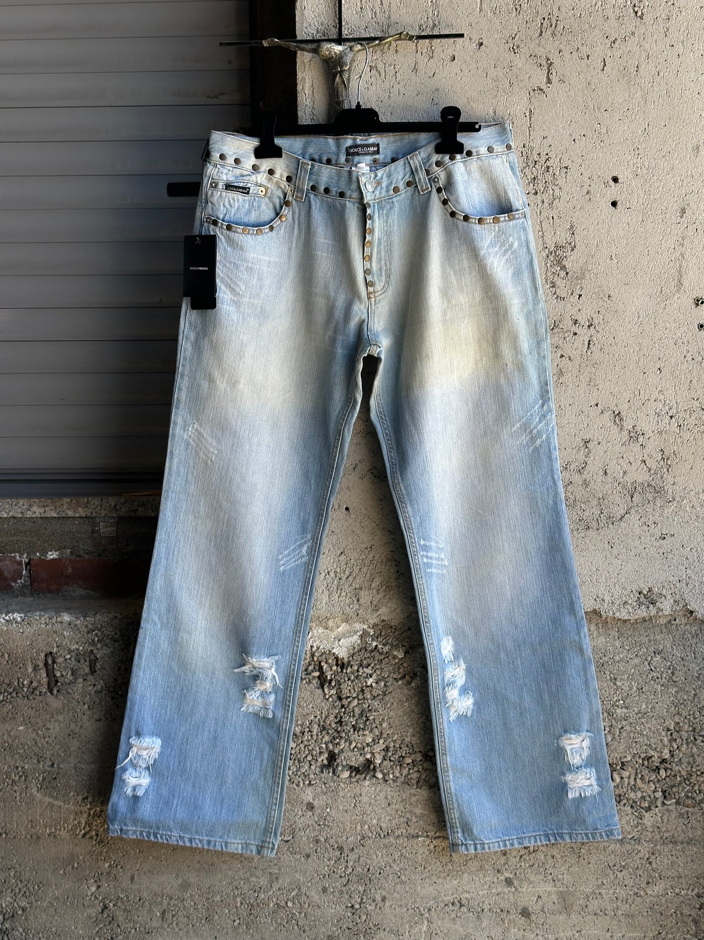 DOLCE & GABBANA TIGER STUDDED JEANS