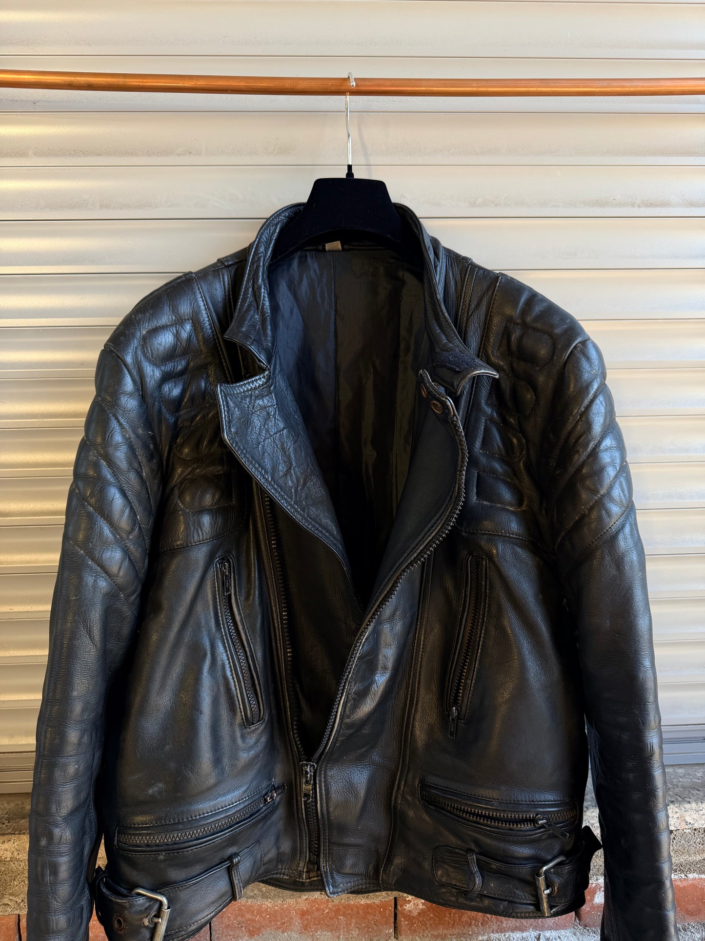 MOTOR LEATHER BIKER JACKET