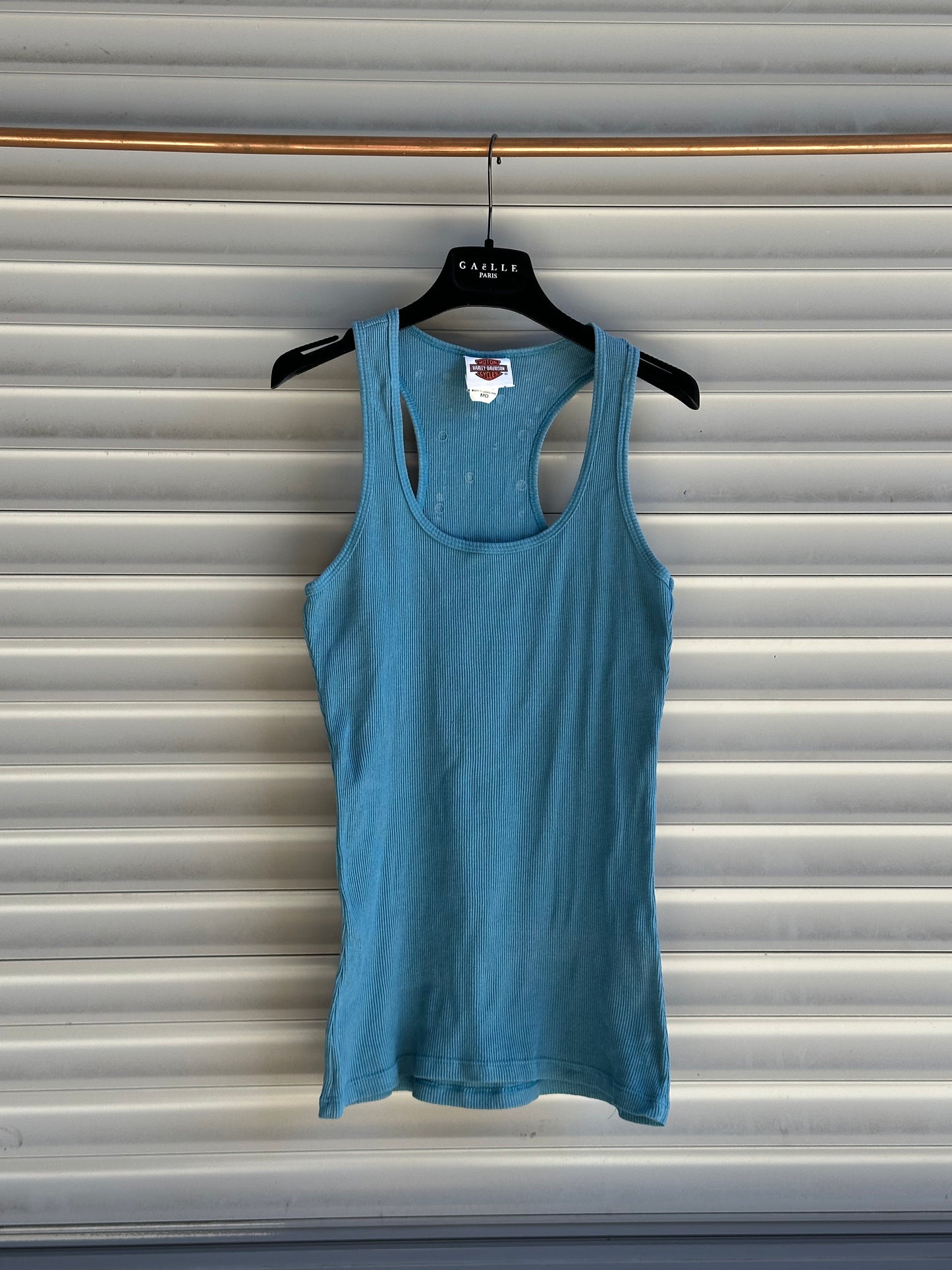 HARLEY DAVIDSON BLUE BACK STUDDED TANK TOP