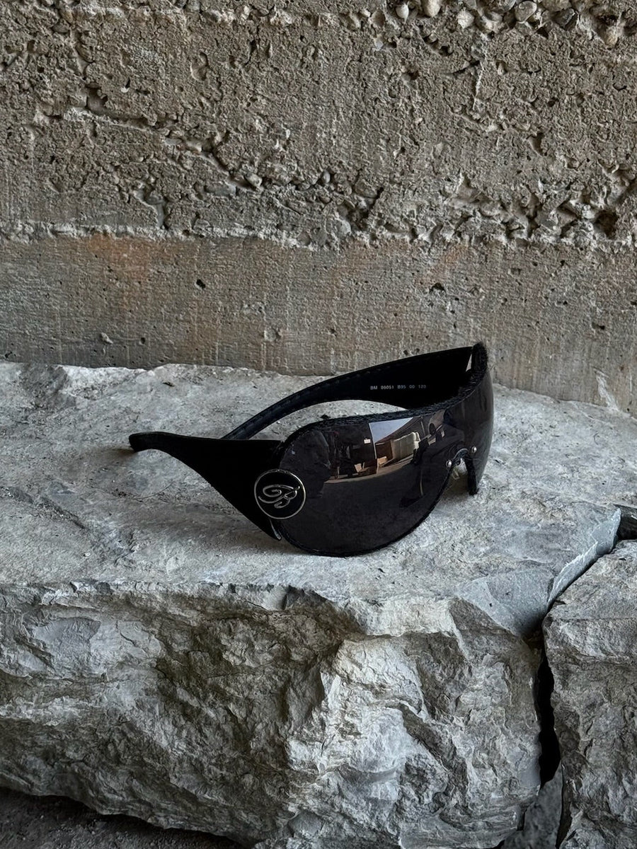 BLUMARINE BLACK PONYHAIR SUNGLASSES