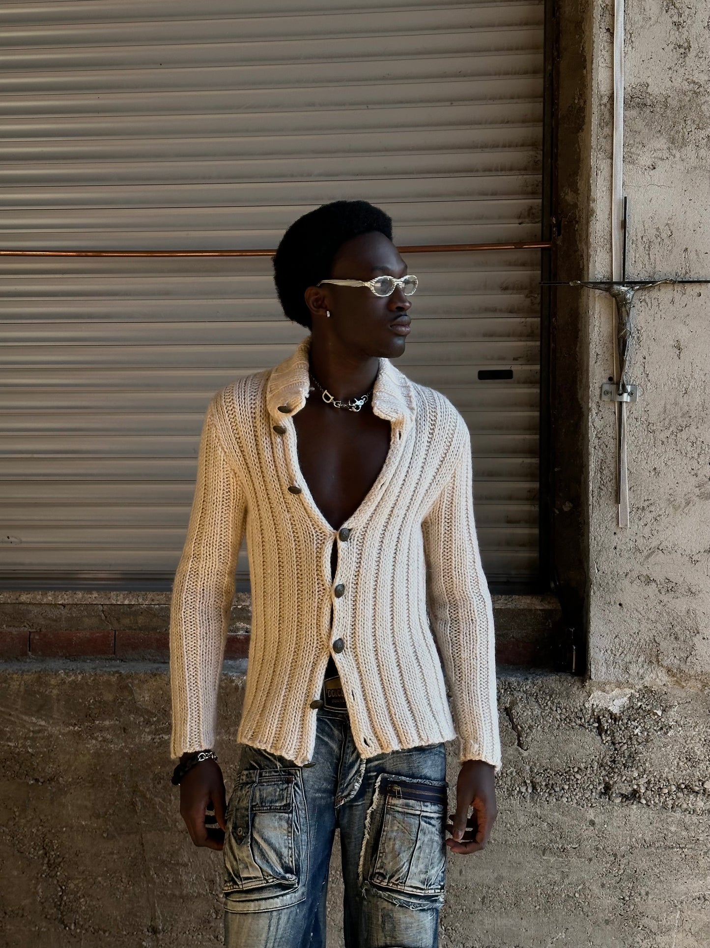 DOLCE & GABBANA BUTTON UP CARDIGAN