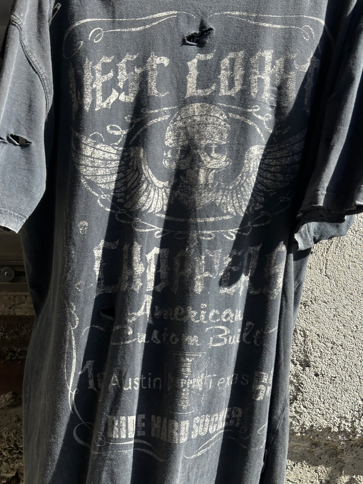 WEST COAST CHOPPERS *RIDE HARD SUCKER* DISTRESSED T-SHIRT