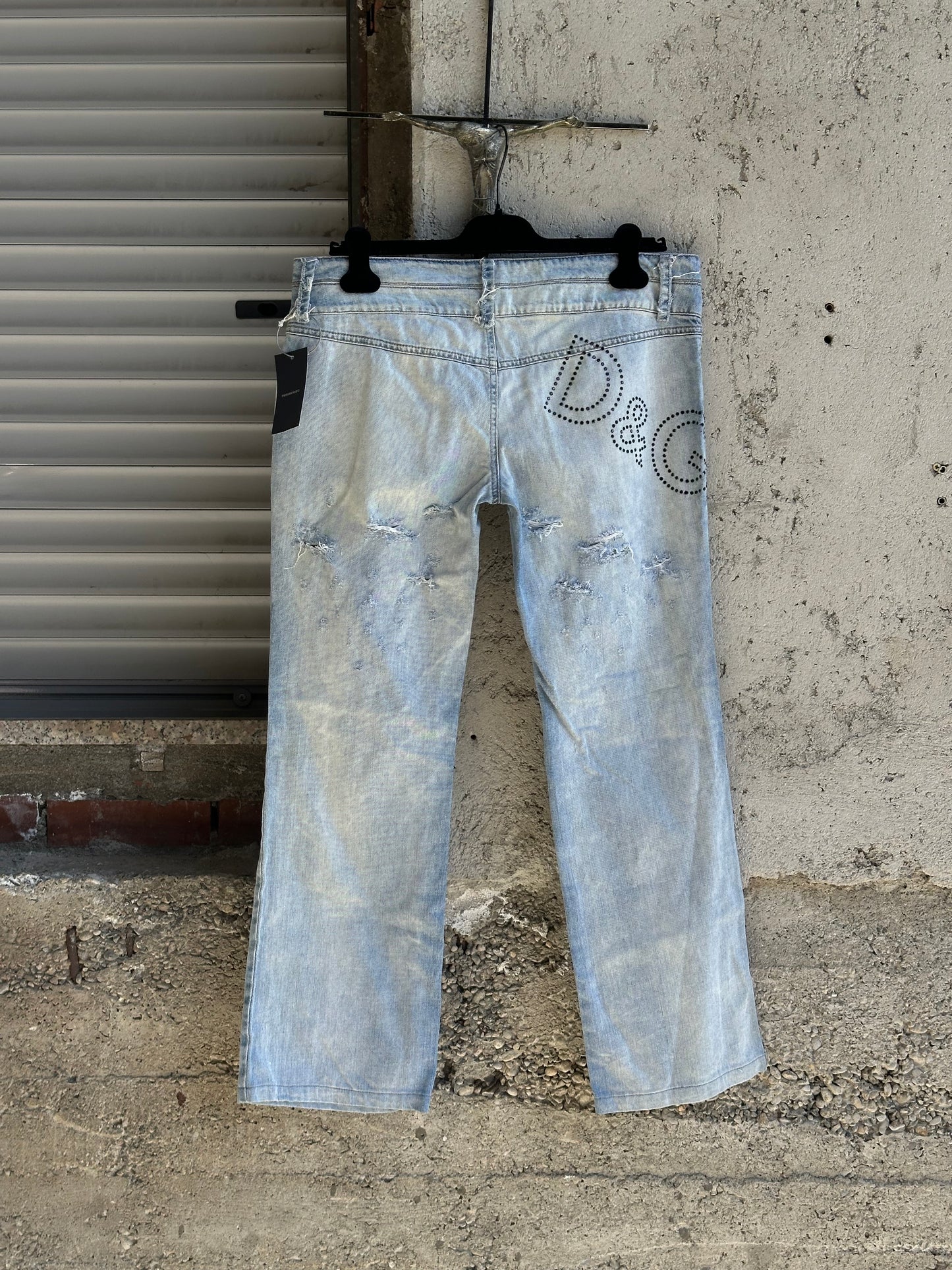 DOLCE & GABBANA FLARED BACK LOGO PANTS