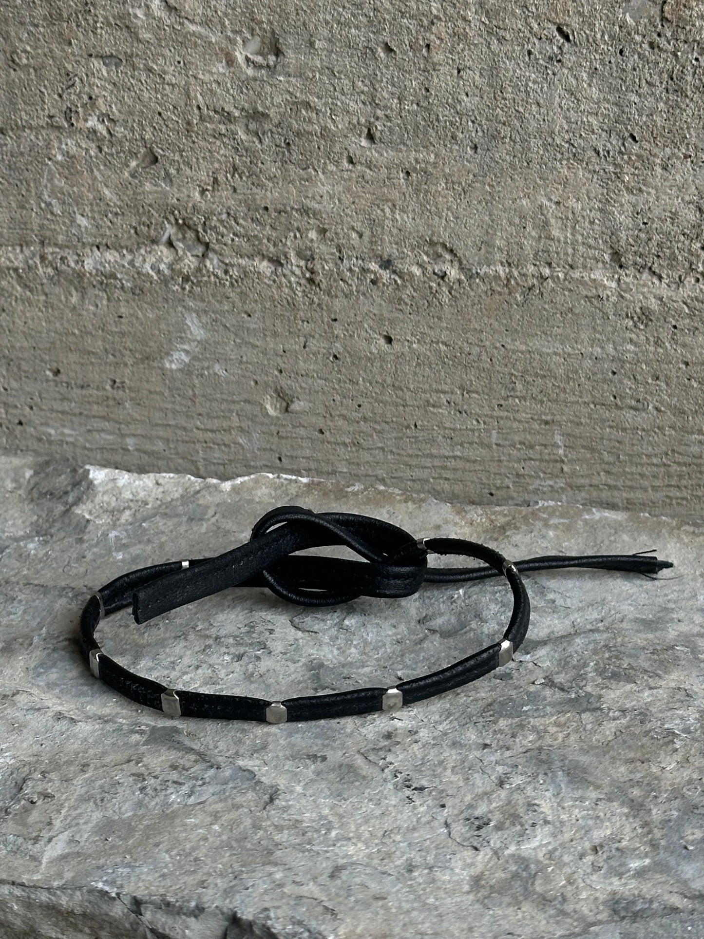 ALEKSANDER CECCO LEATHER STUDDED CHOKER