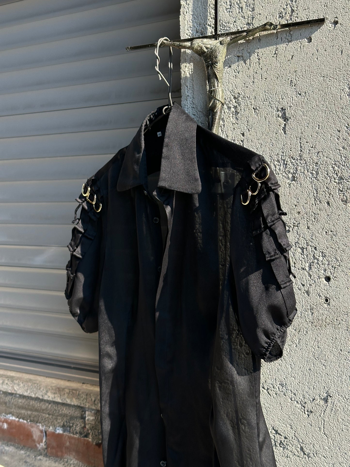 DSQUARED2 BLACK TRANSPARENT SHIRT