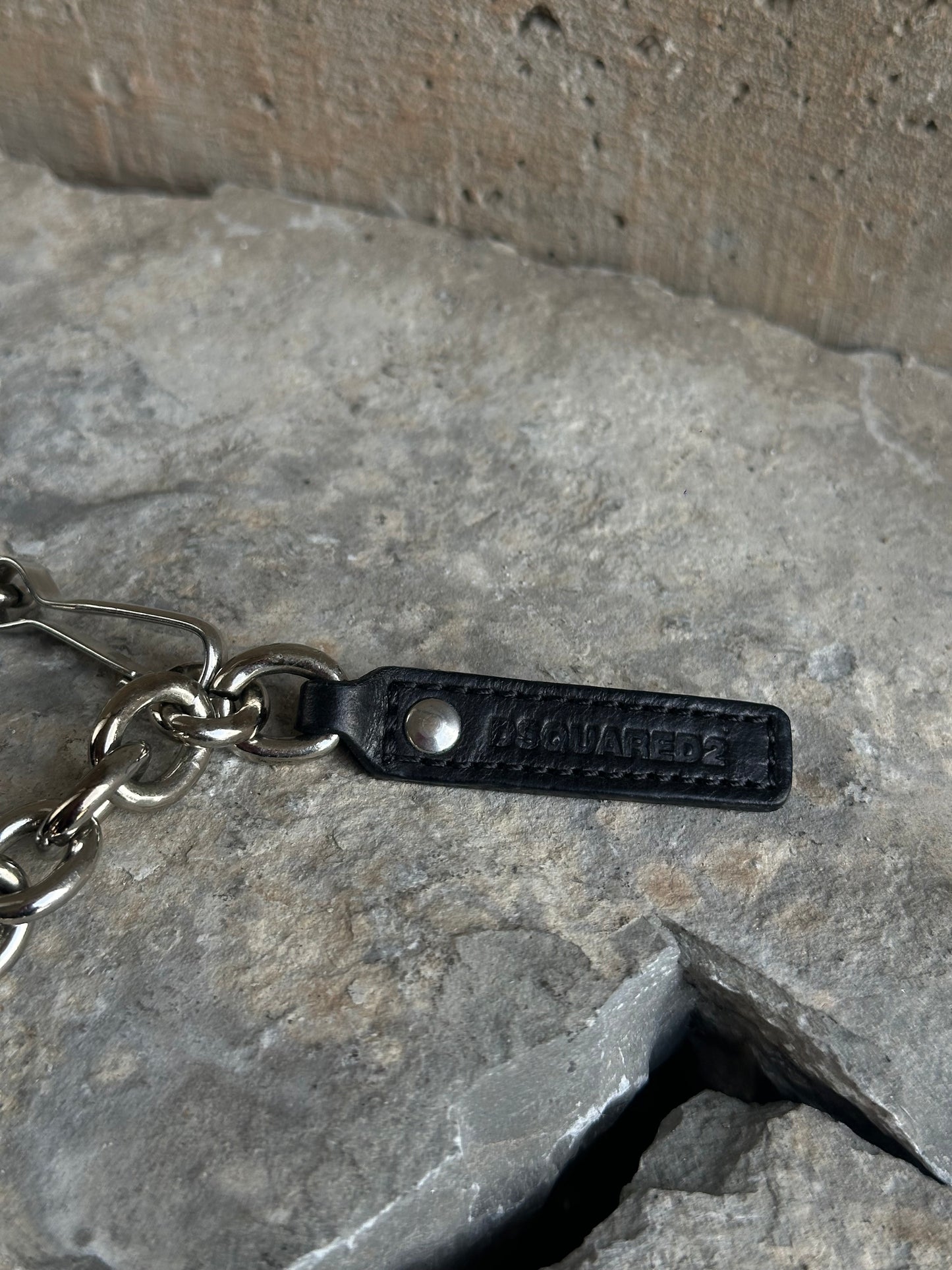 DSQUARED2 LEATHER CHAIN BRACELET