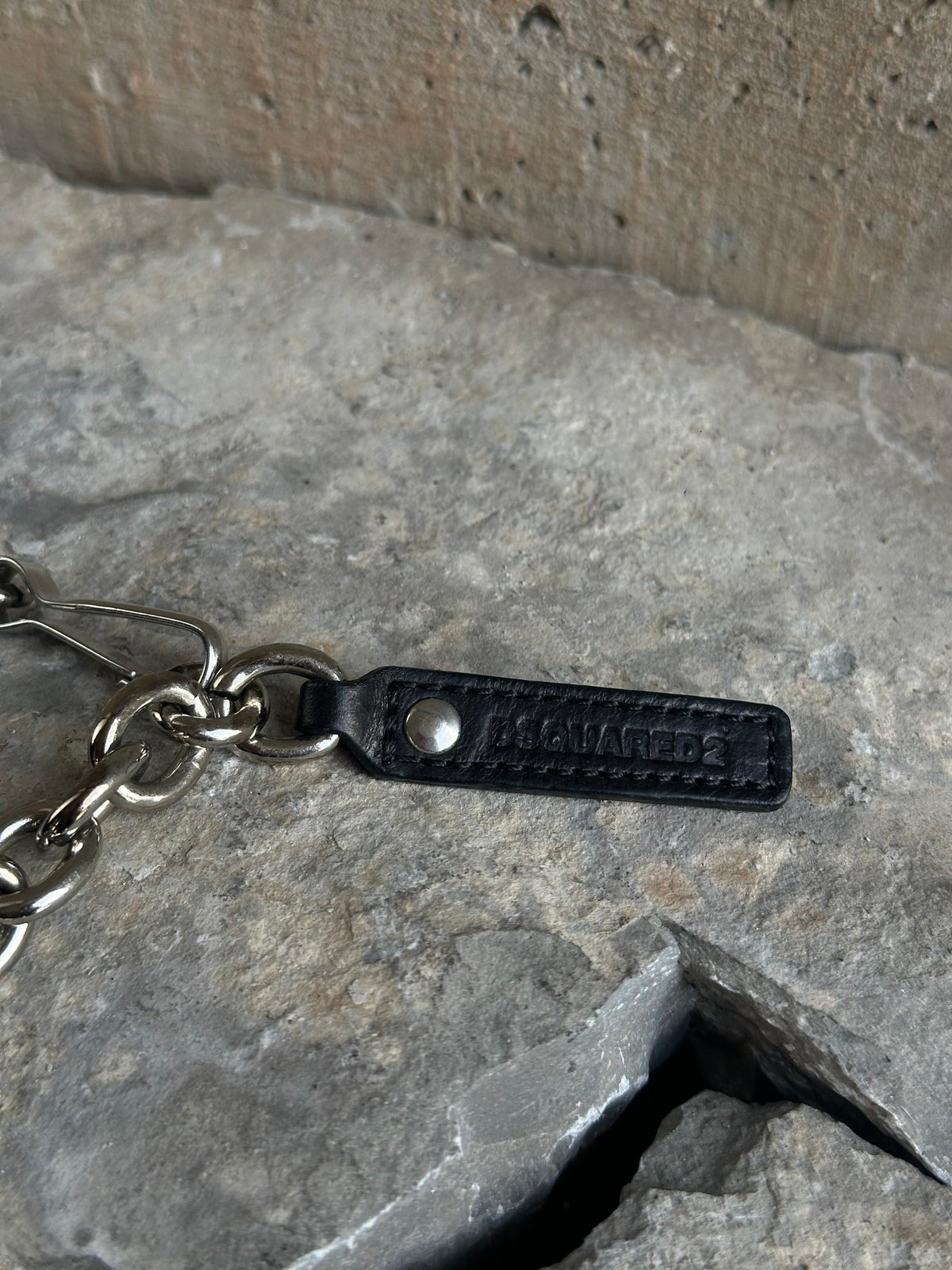 DSQUARED2 LEATHER CHAIN BRACELET