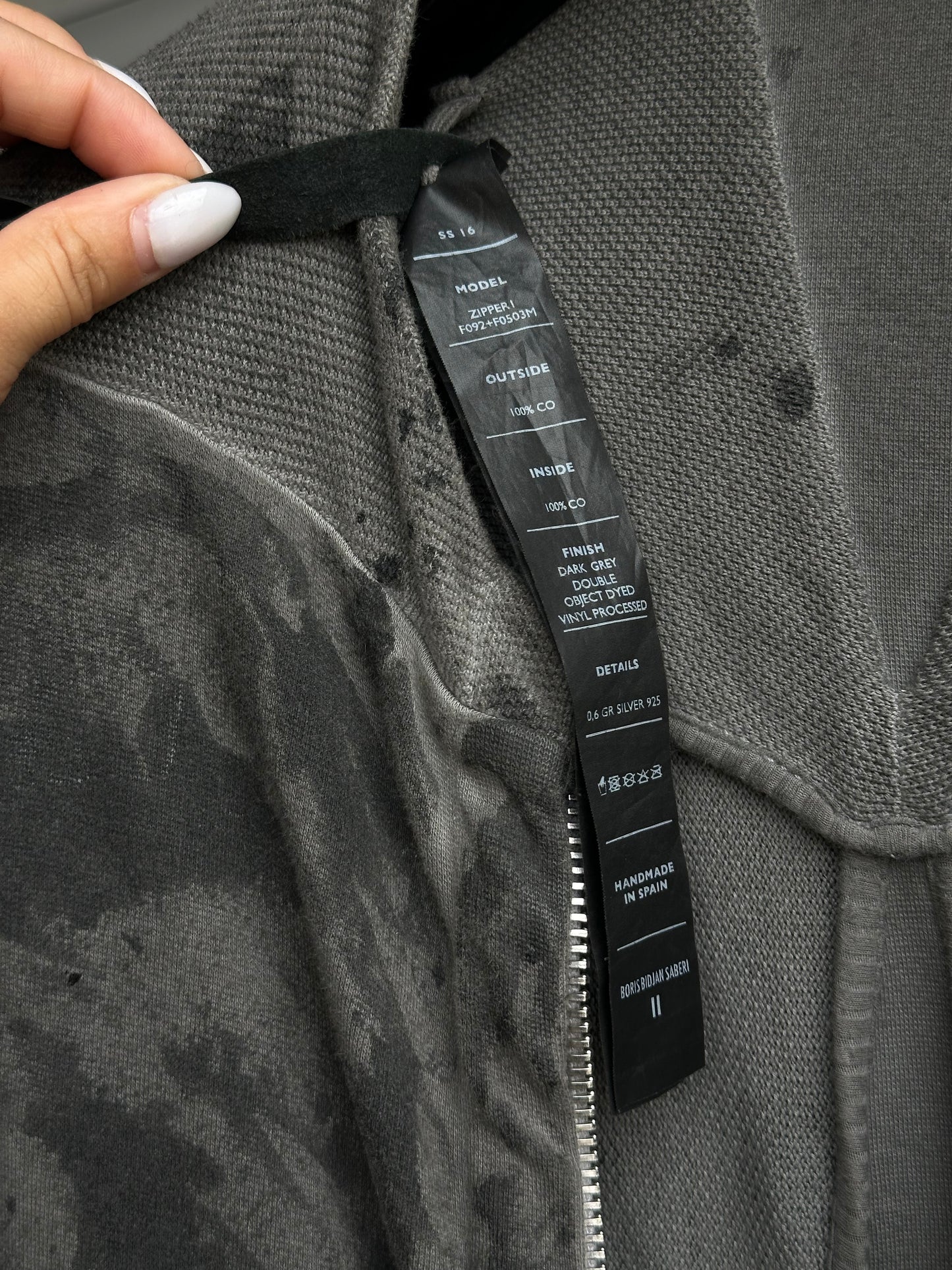 BORIS BIDJAN SABERI CAMO ASYMMETRIC JACKET