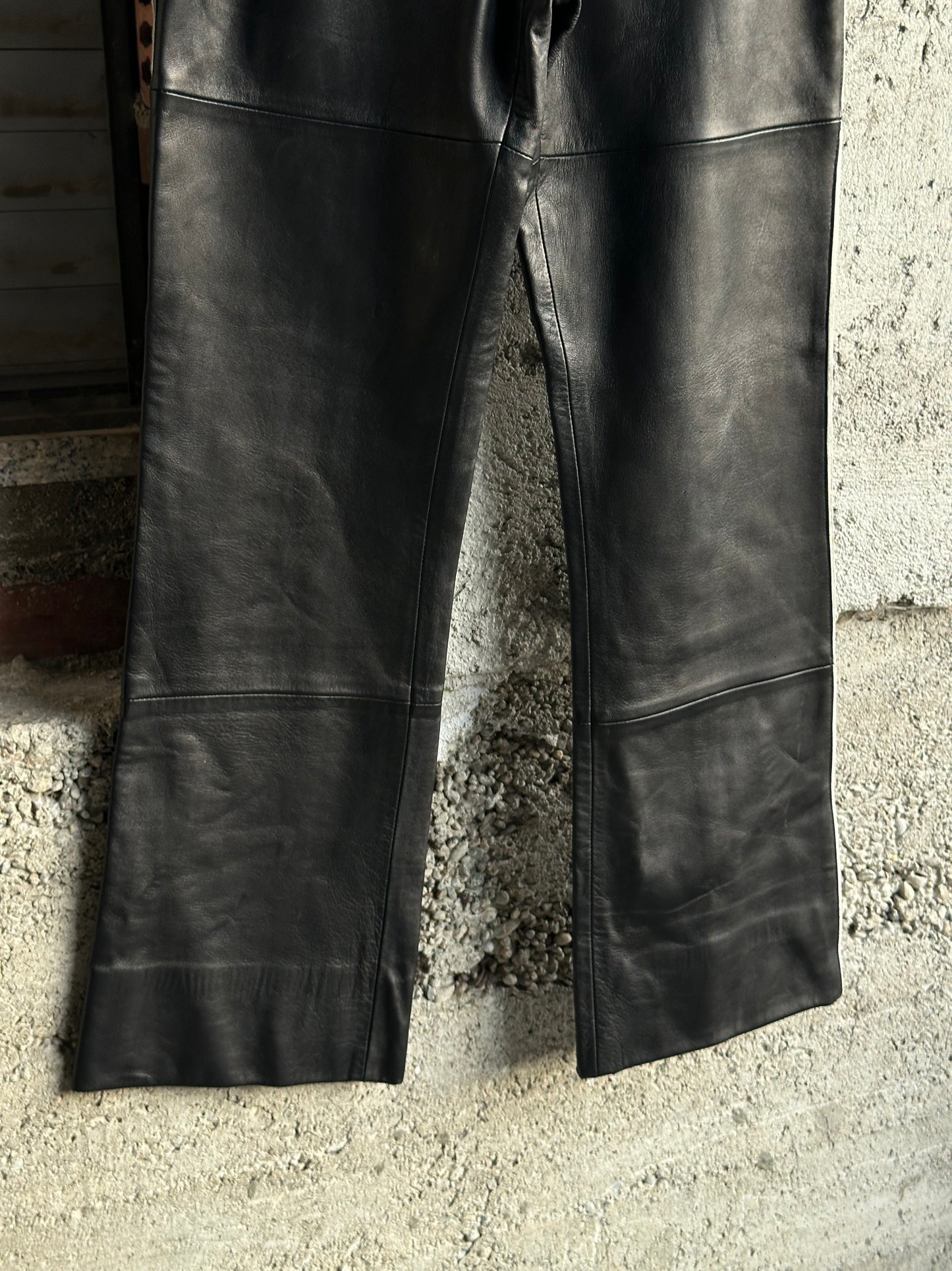 ARMANI FLARED LEATHER PANTS