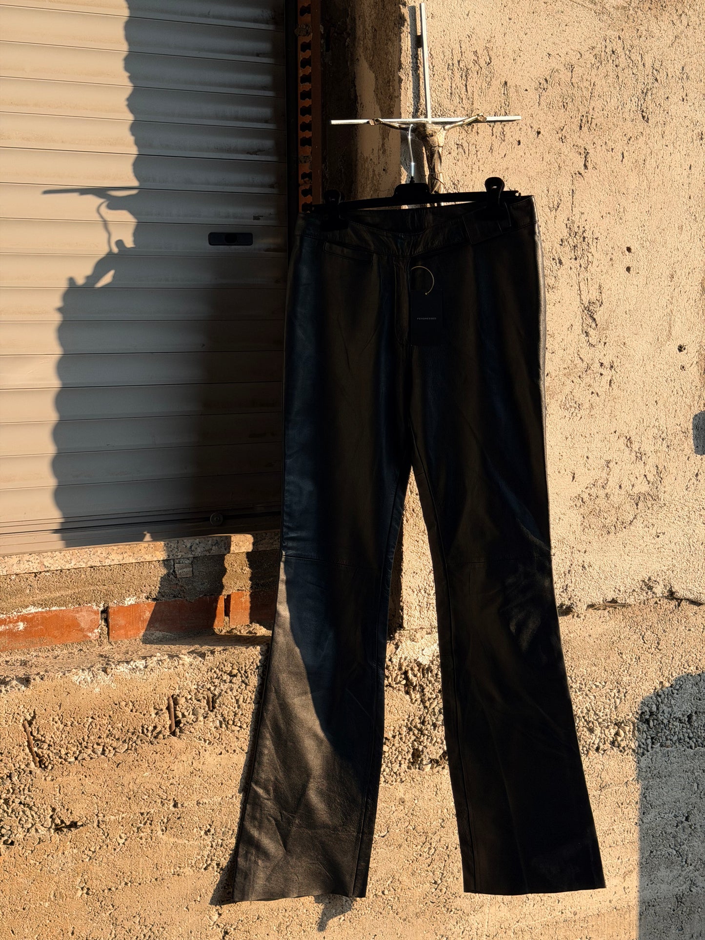 LEATHER HARLEY PATCHED TROUSERS