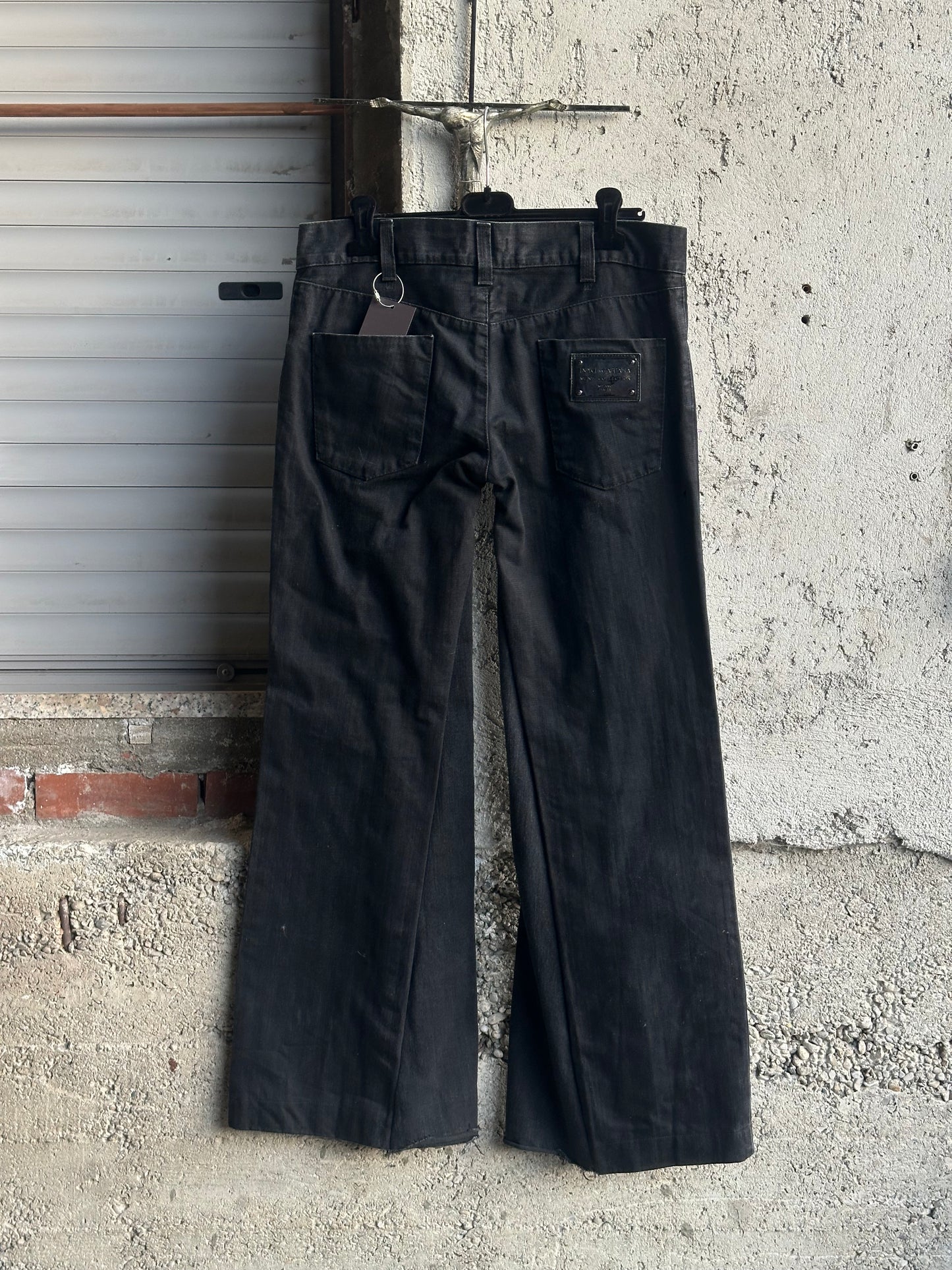 DOLCE & GABBANA FLARED BLACK JEANS