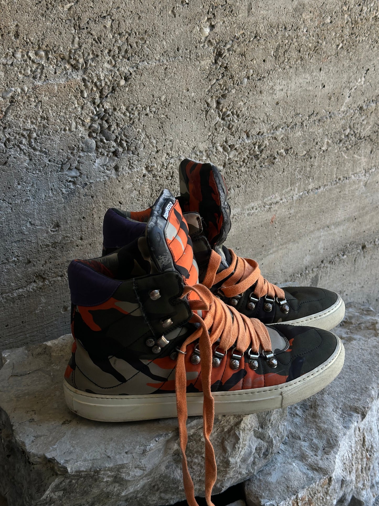 DSQUARED2 CAMO ORANGE SNEAKERS