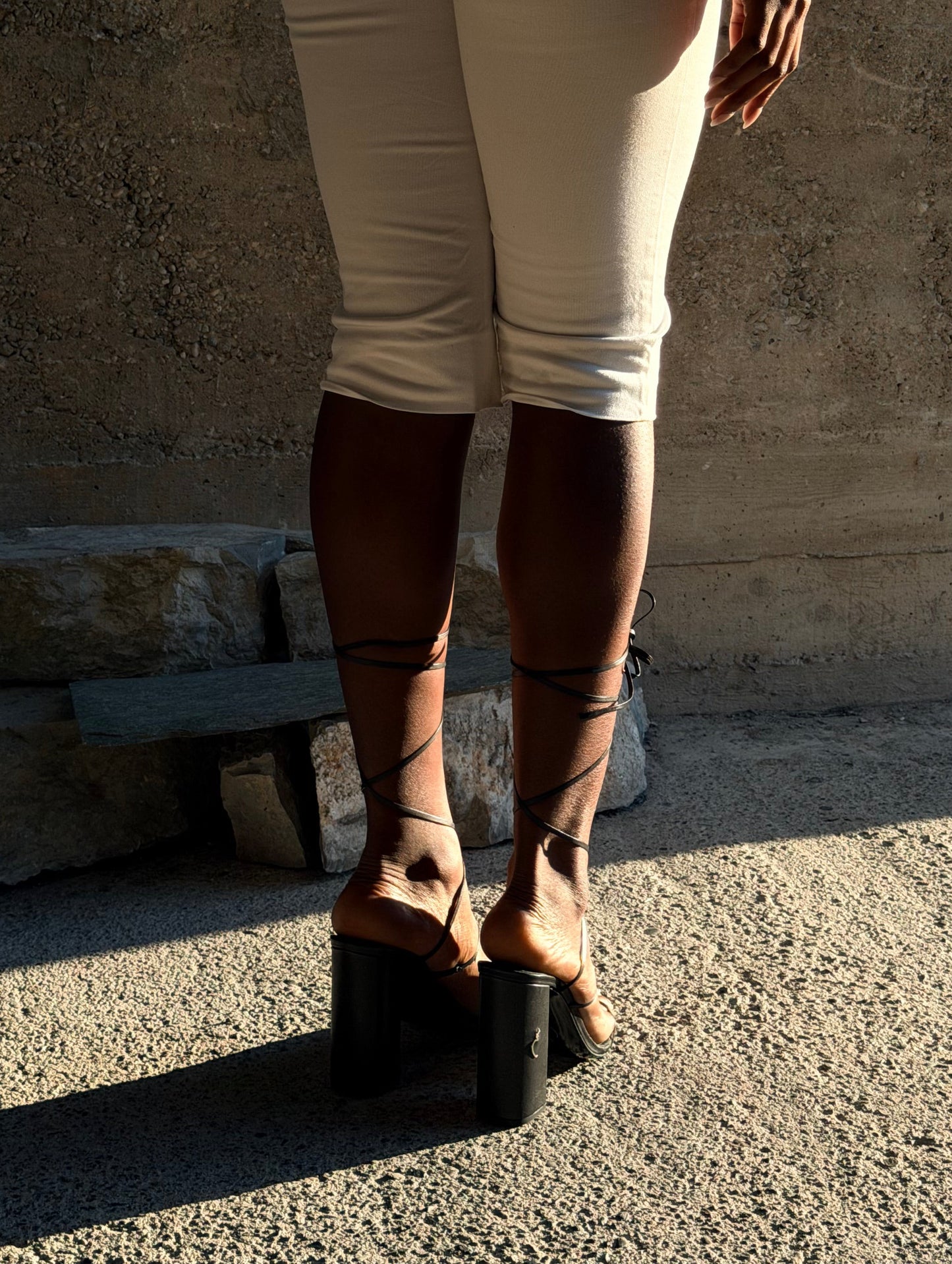 NOSTRASANTISSIMA LEATHER GLADIATOR SANDALS
