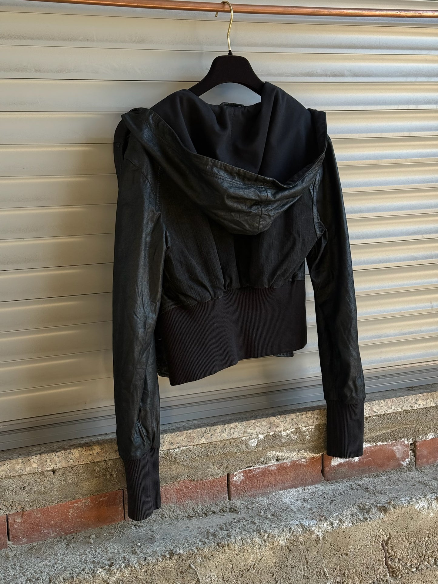 DIESEL WAXED HOODED BLAZER