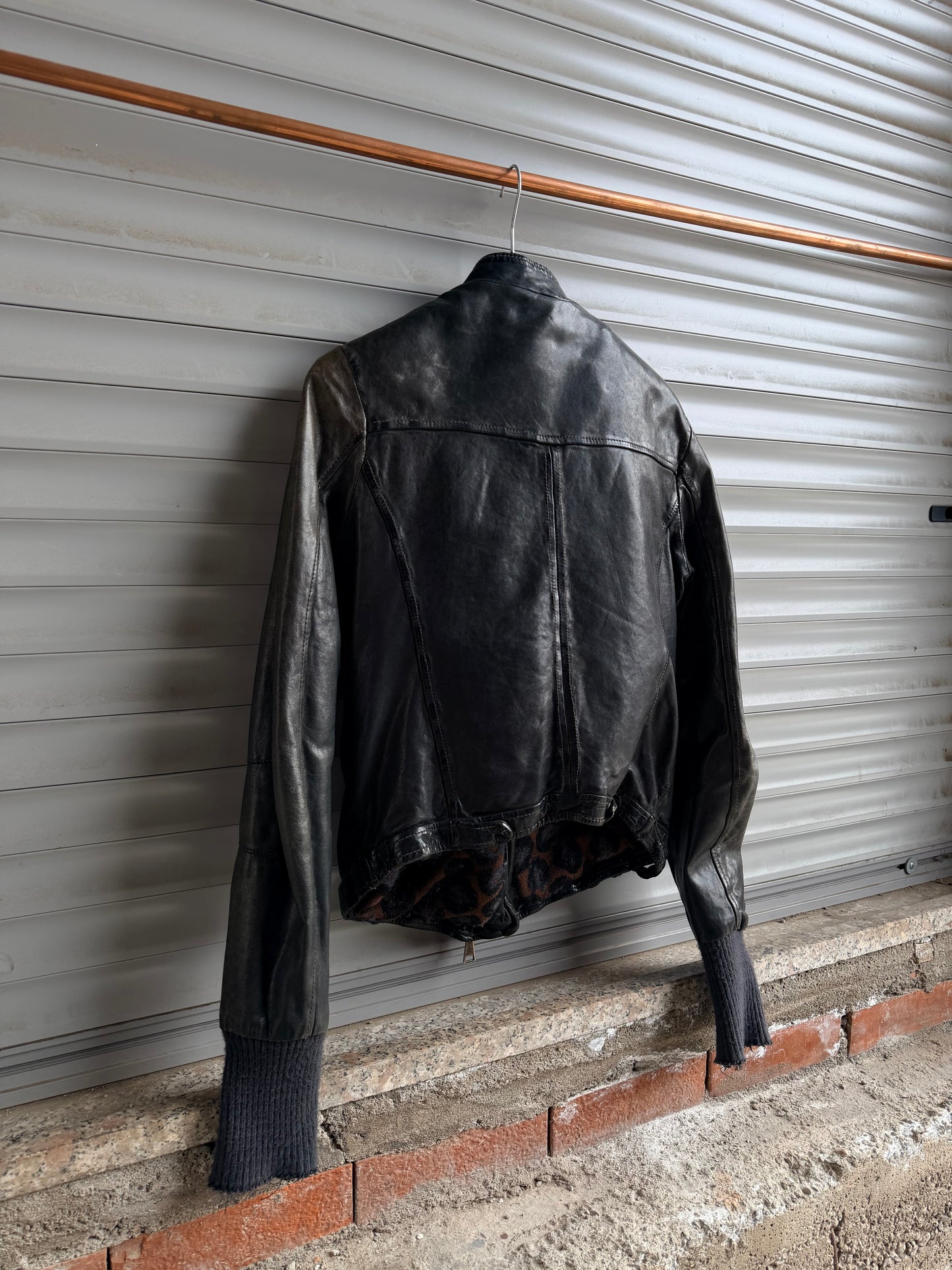 GIORGIO BRATO WASHED LEATHER JACKET