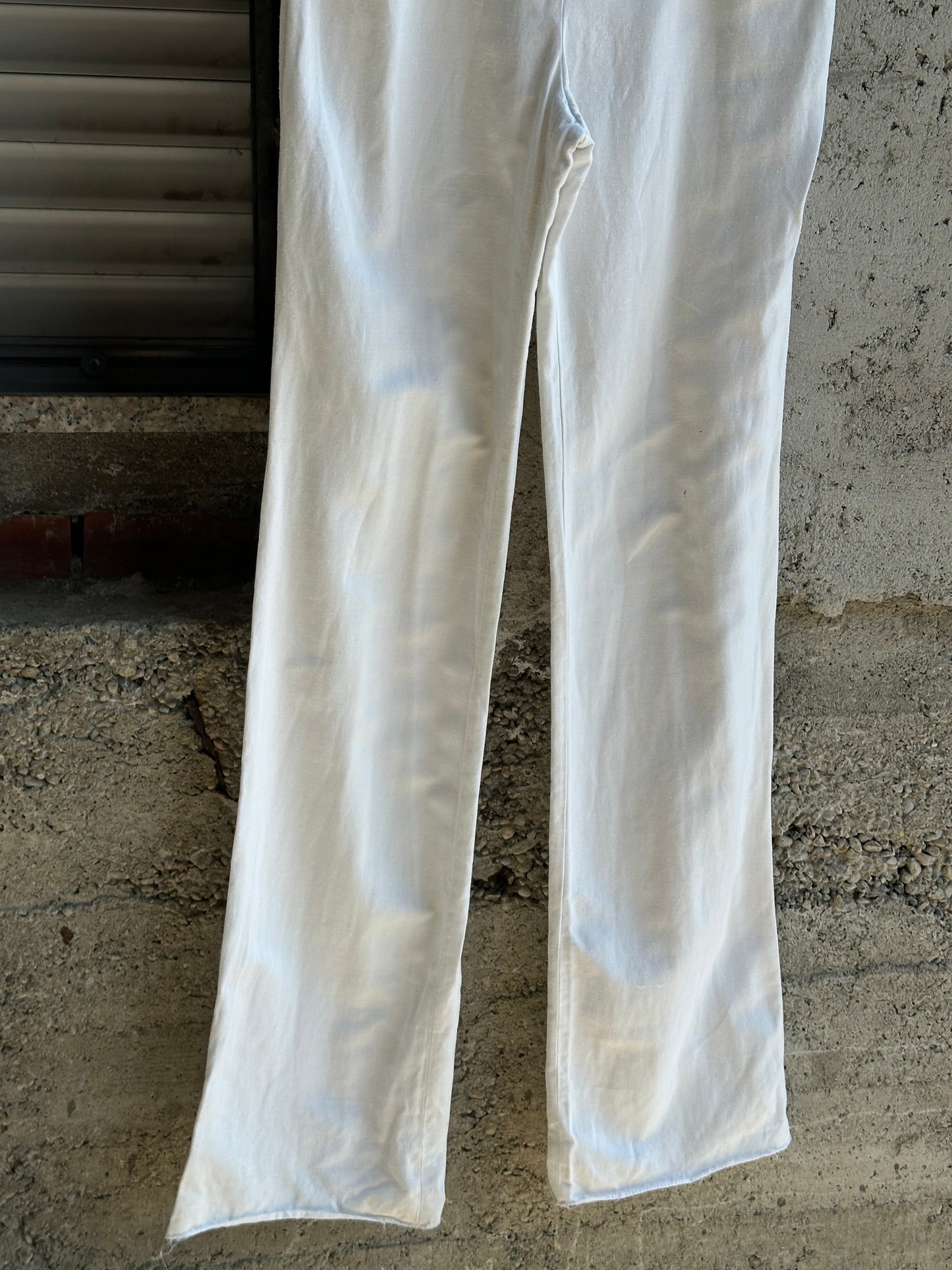 DOLCE & GABBANA WHITE FLARED PANTS