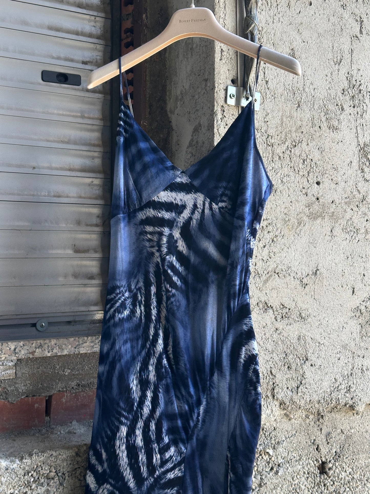 ROBERTO CAVALLI ZEBRA BLUE DRESS