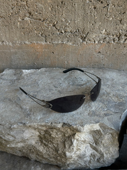 GIVENCHY BLACK RHINESTONES SUNGLASSES