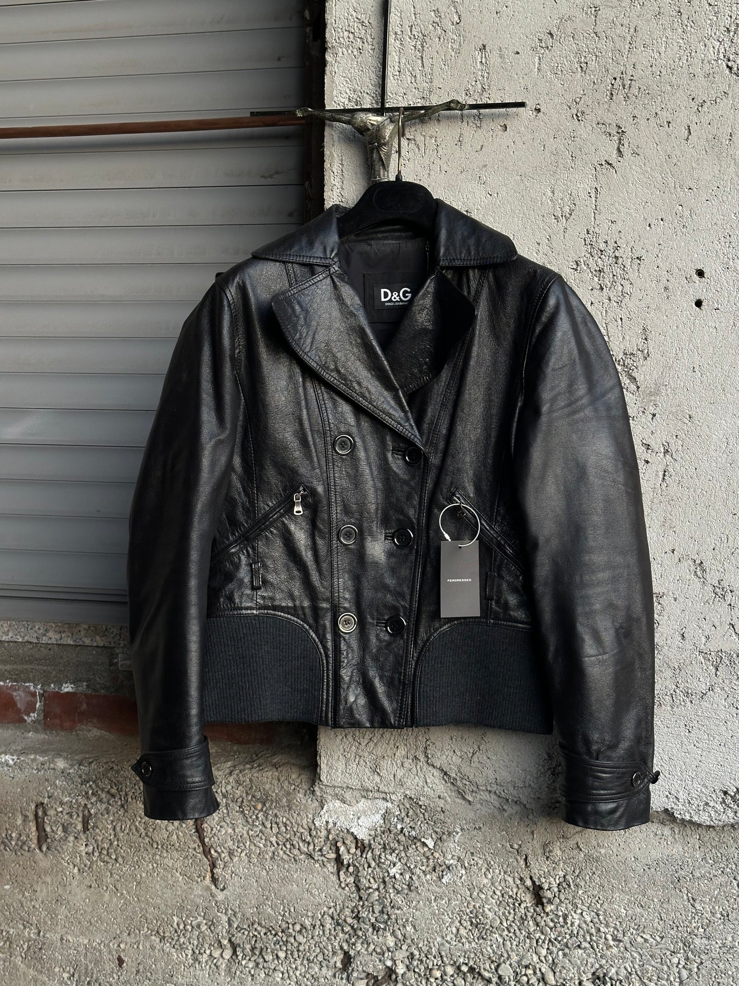 DOLCE & GABBANA DOUBLE BREASTED LEATHER JACKET